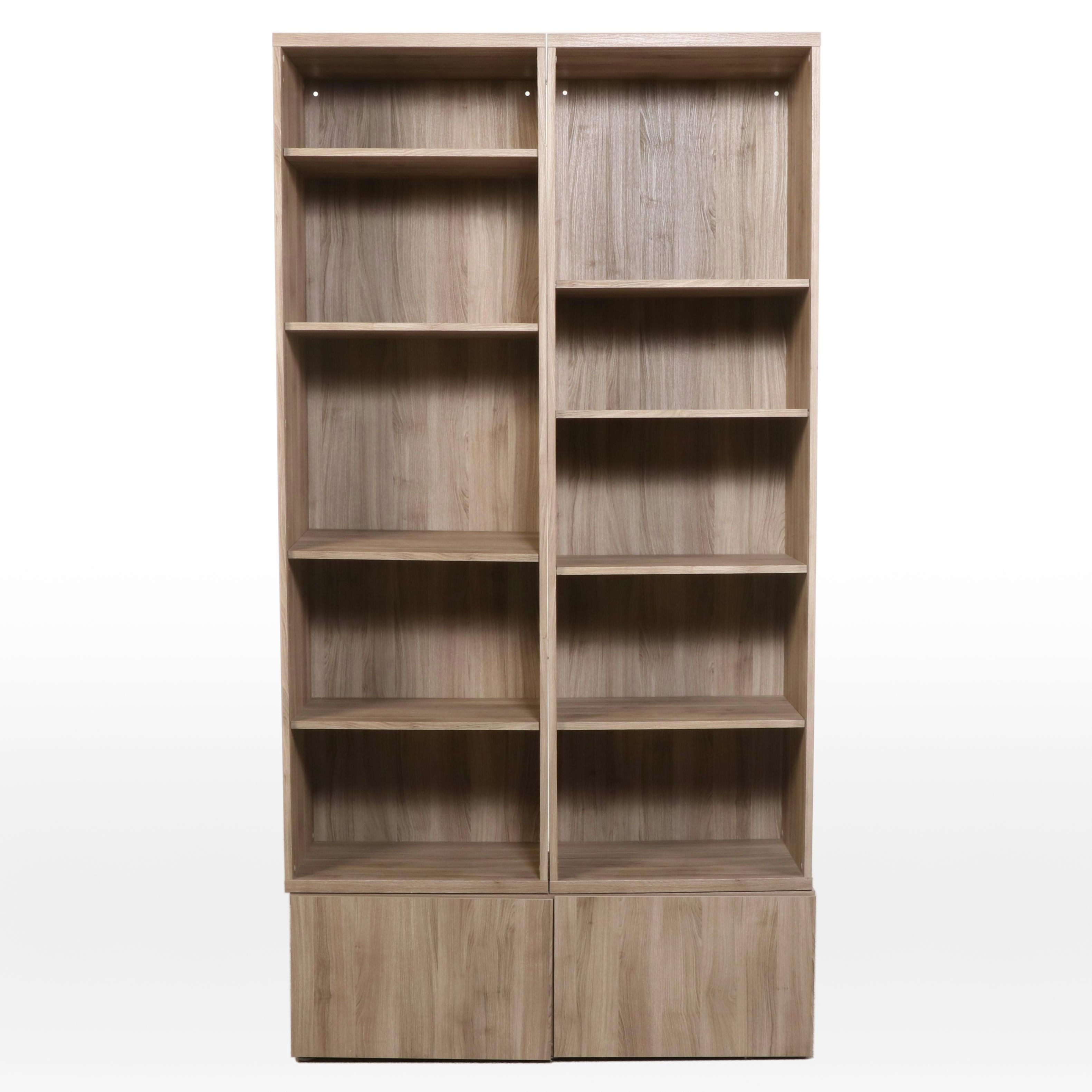 IKEA "BESTÅ" Bookcase Units in Grey Stained Walnut Effect