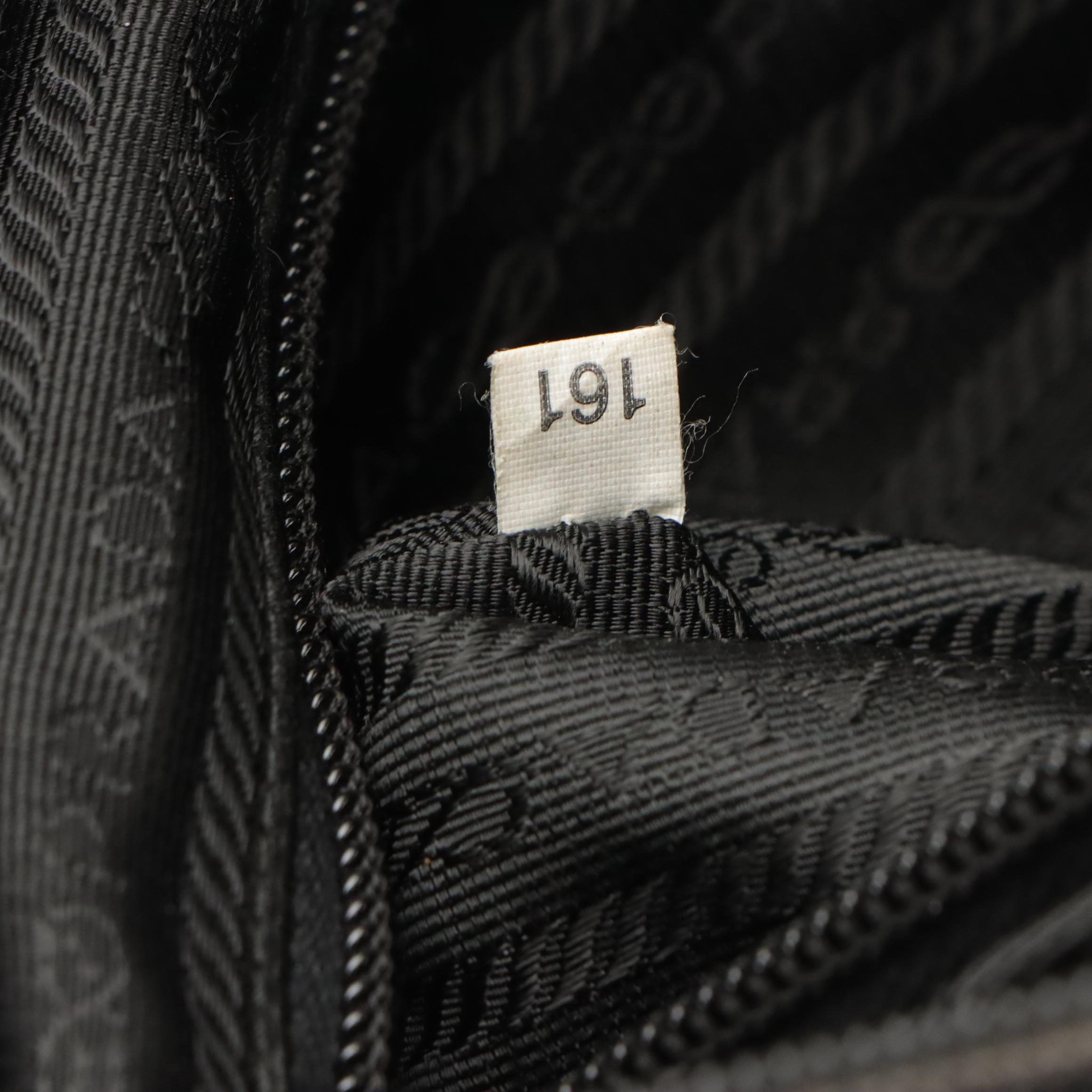 Prada Black Tessuto Nylon and Leather Crossbody Bag