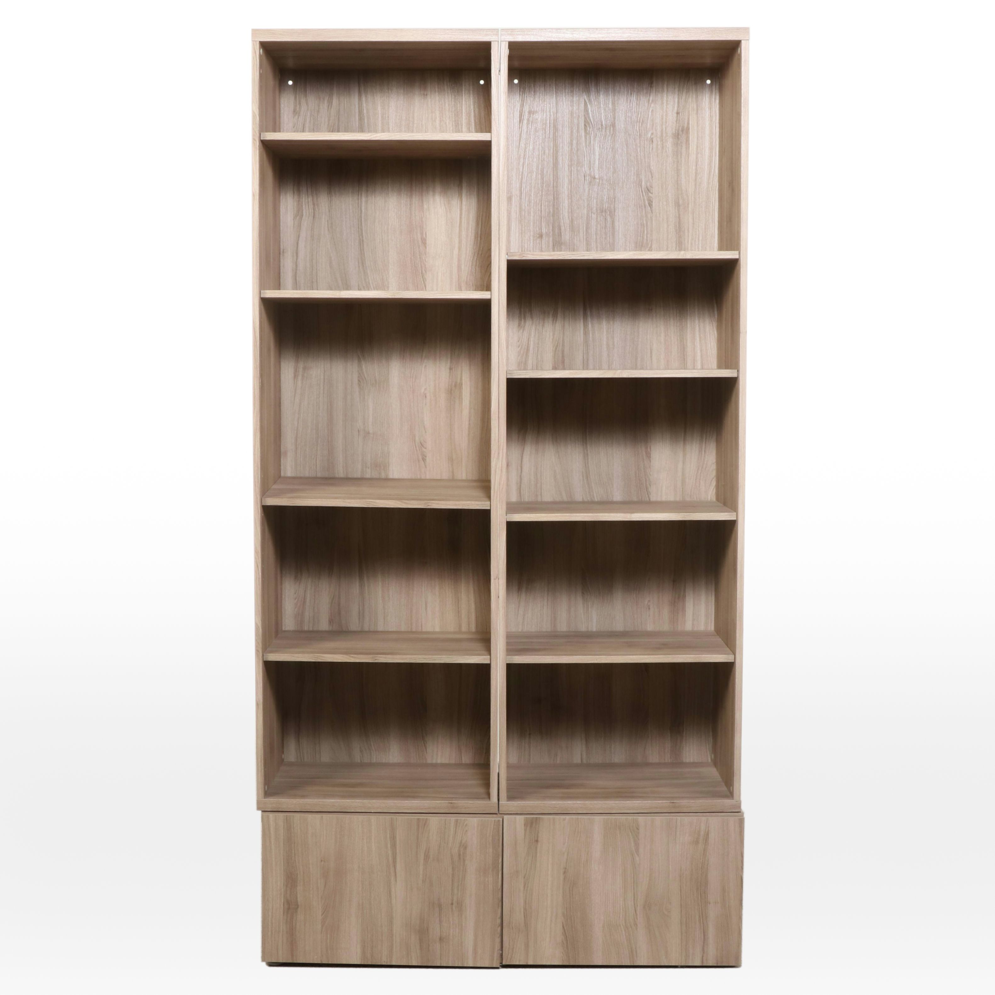 IKEA "BESTÅ" Bookcase Units in Grey Stained Walnut Effect