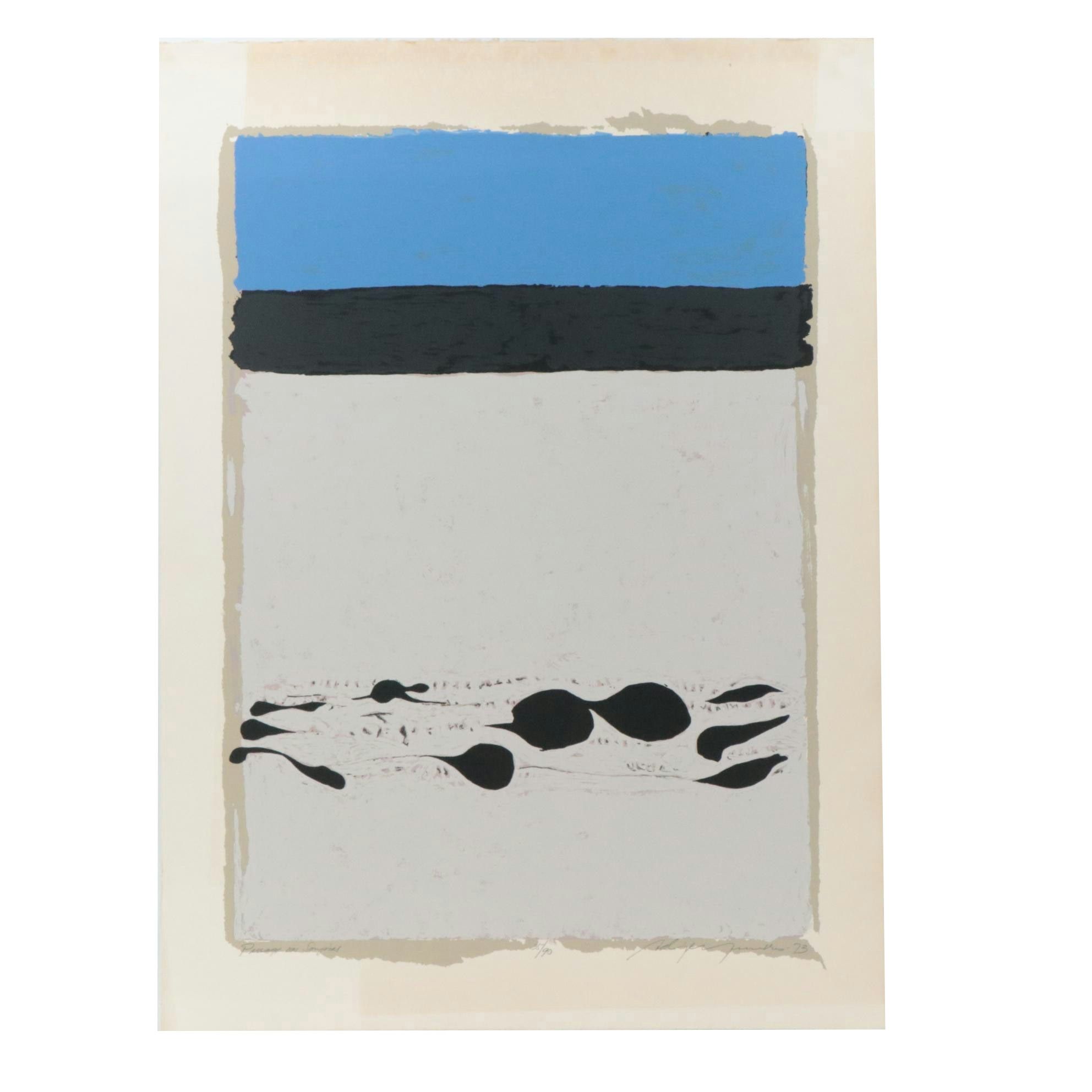 Adja Yunkers Serigraph "Passages des soupirs," 1973