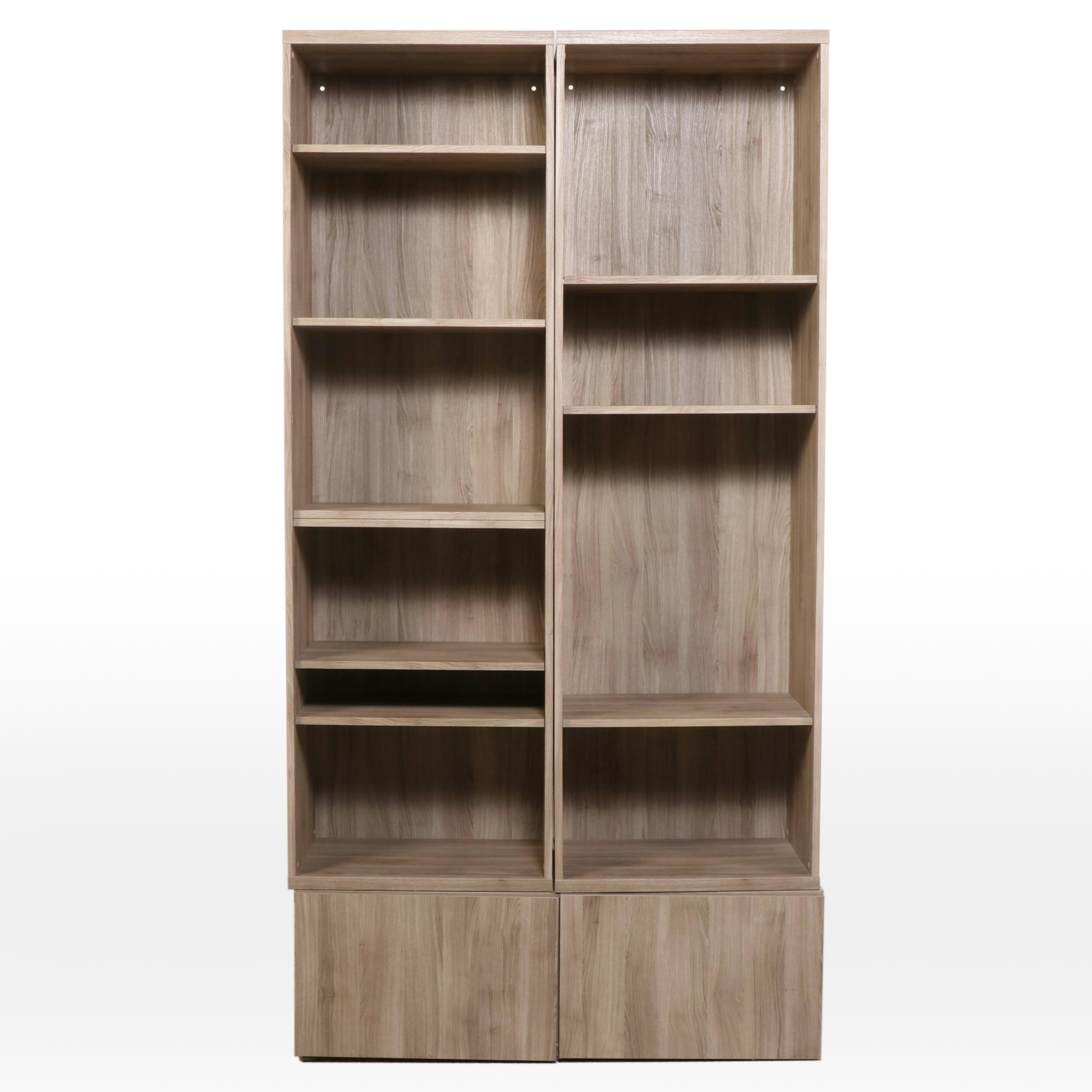 IKEA "BESTÅ" Bookcase Units in Grey Stained Walnut Effect