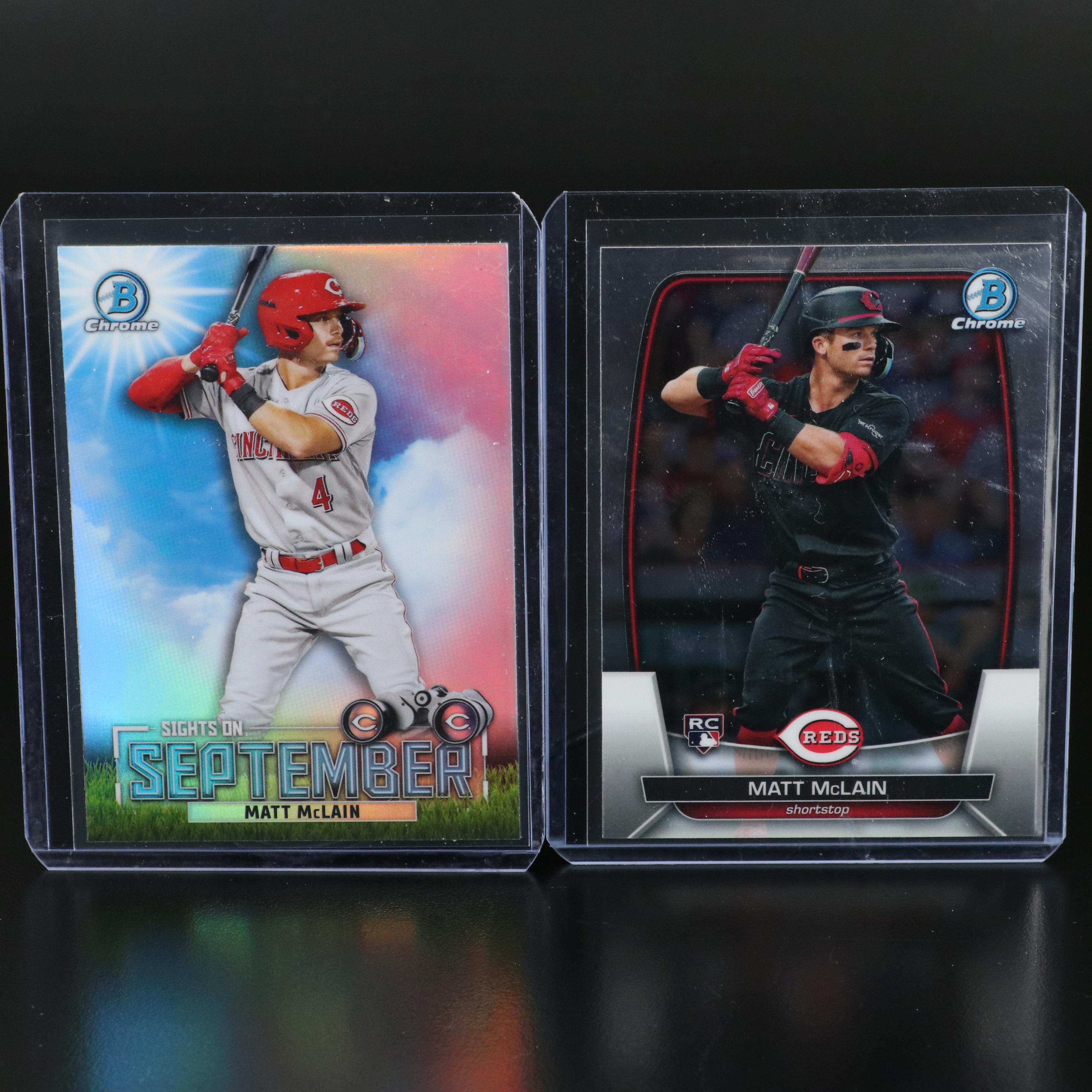 Matt McLain Signed Baseball with Elly De La Cruz Bowman Chrome 1st and More