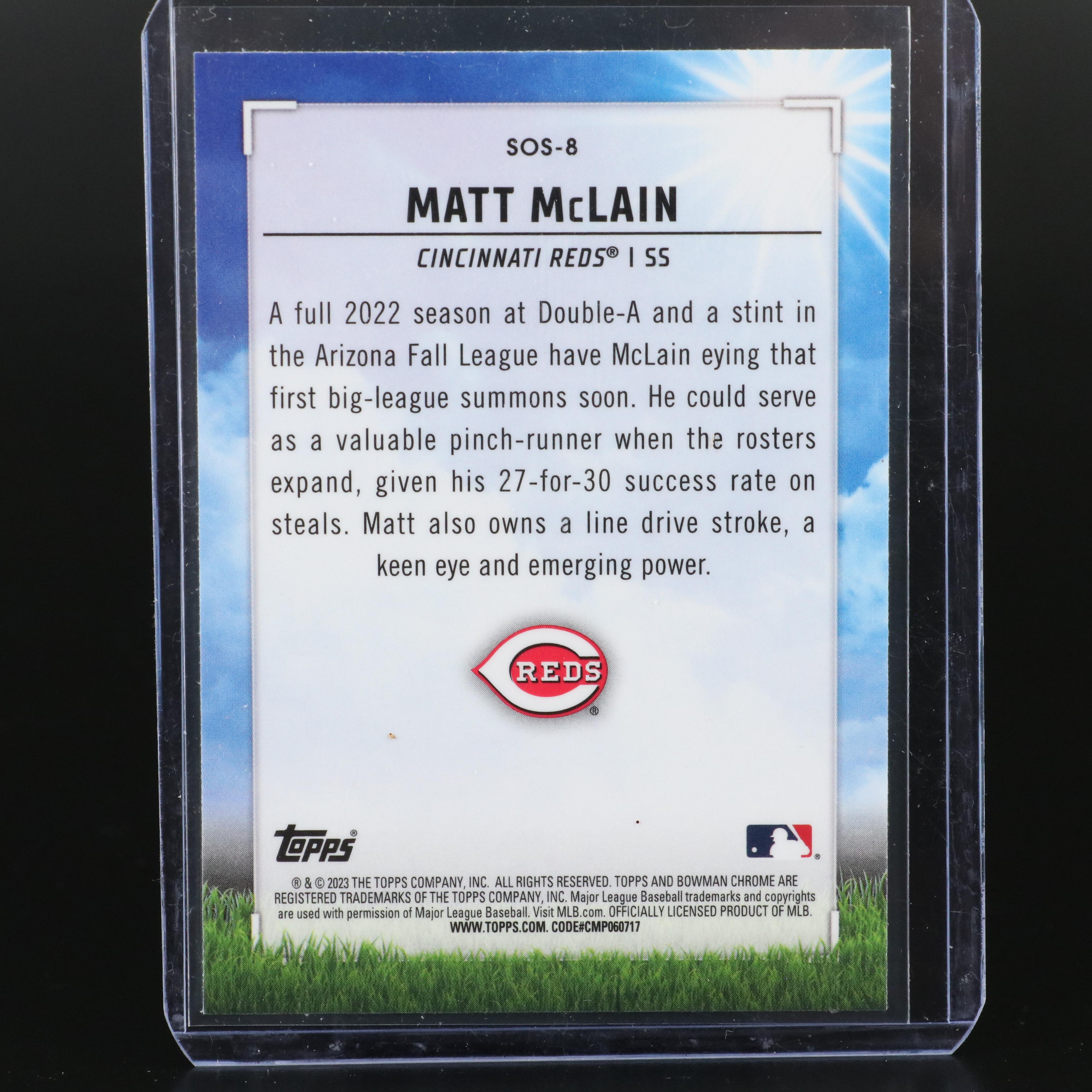 Matt McLain Signed Baseball with Elly De La Cruz Bowman Chrome 1st and More