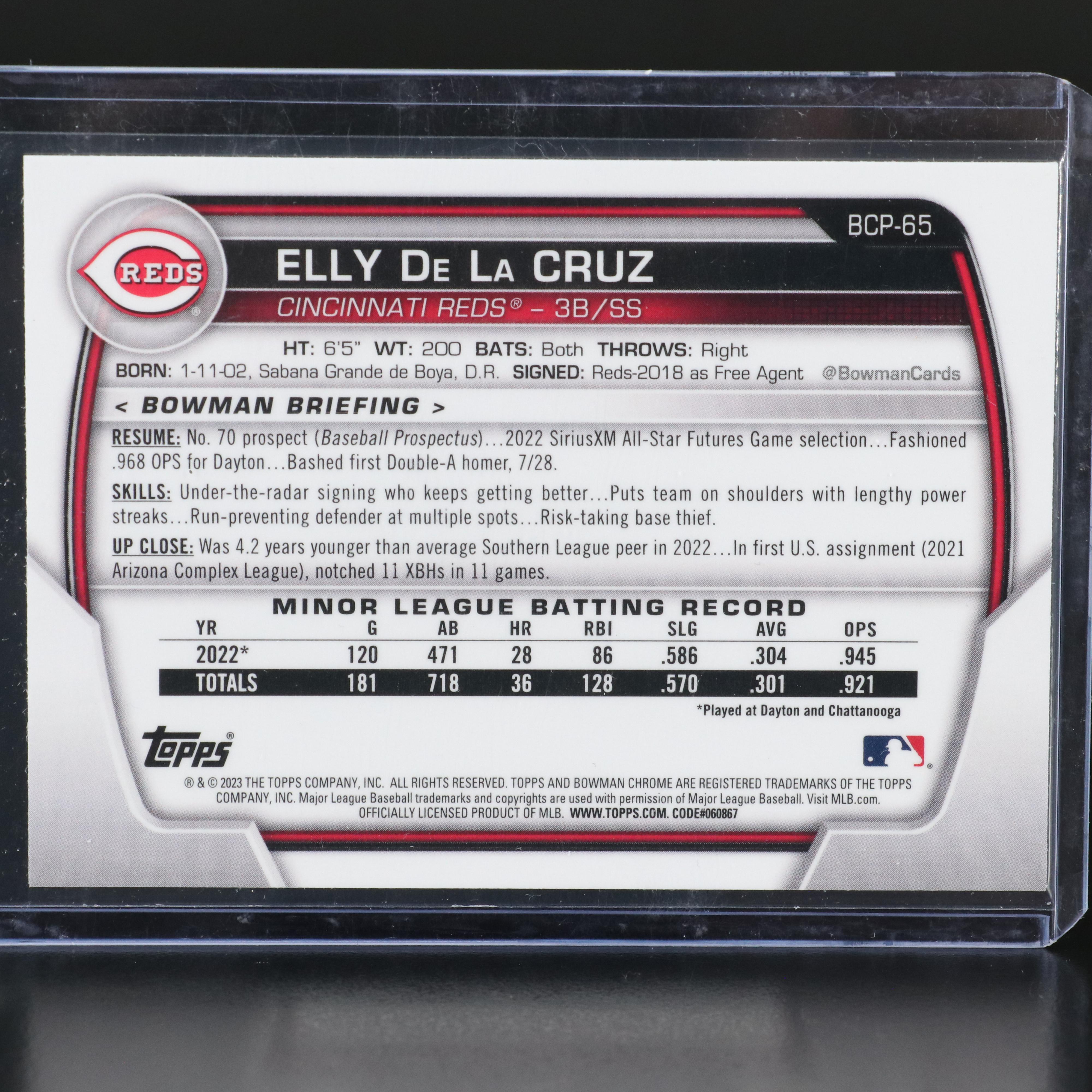 Matt McLain Signed Baseball with Elly De La Cruz Bowman Chrome 1st and More