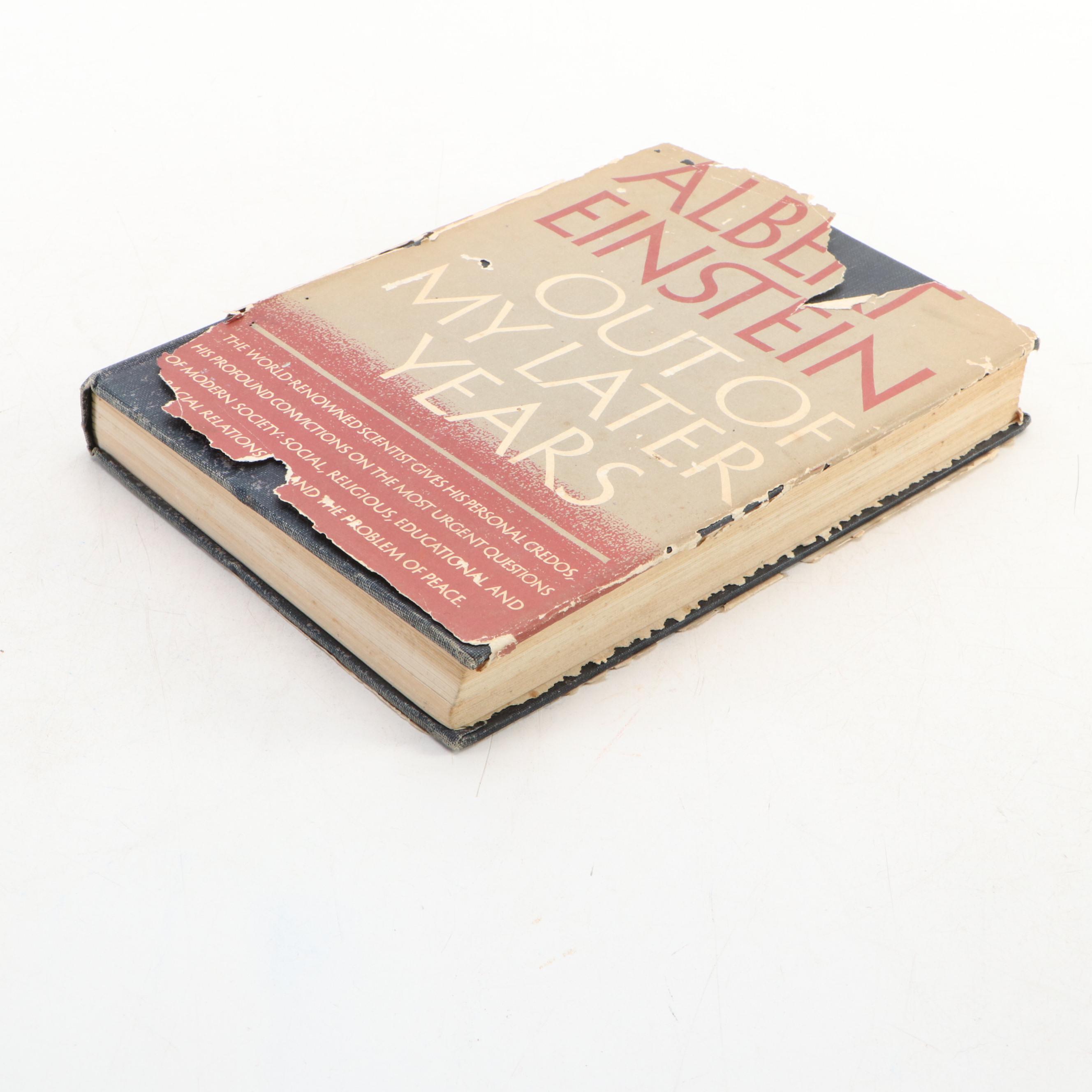 First Edition "Out of My Later Years" by Albert Einstein, 1950