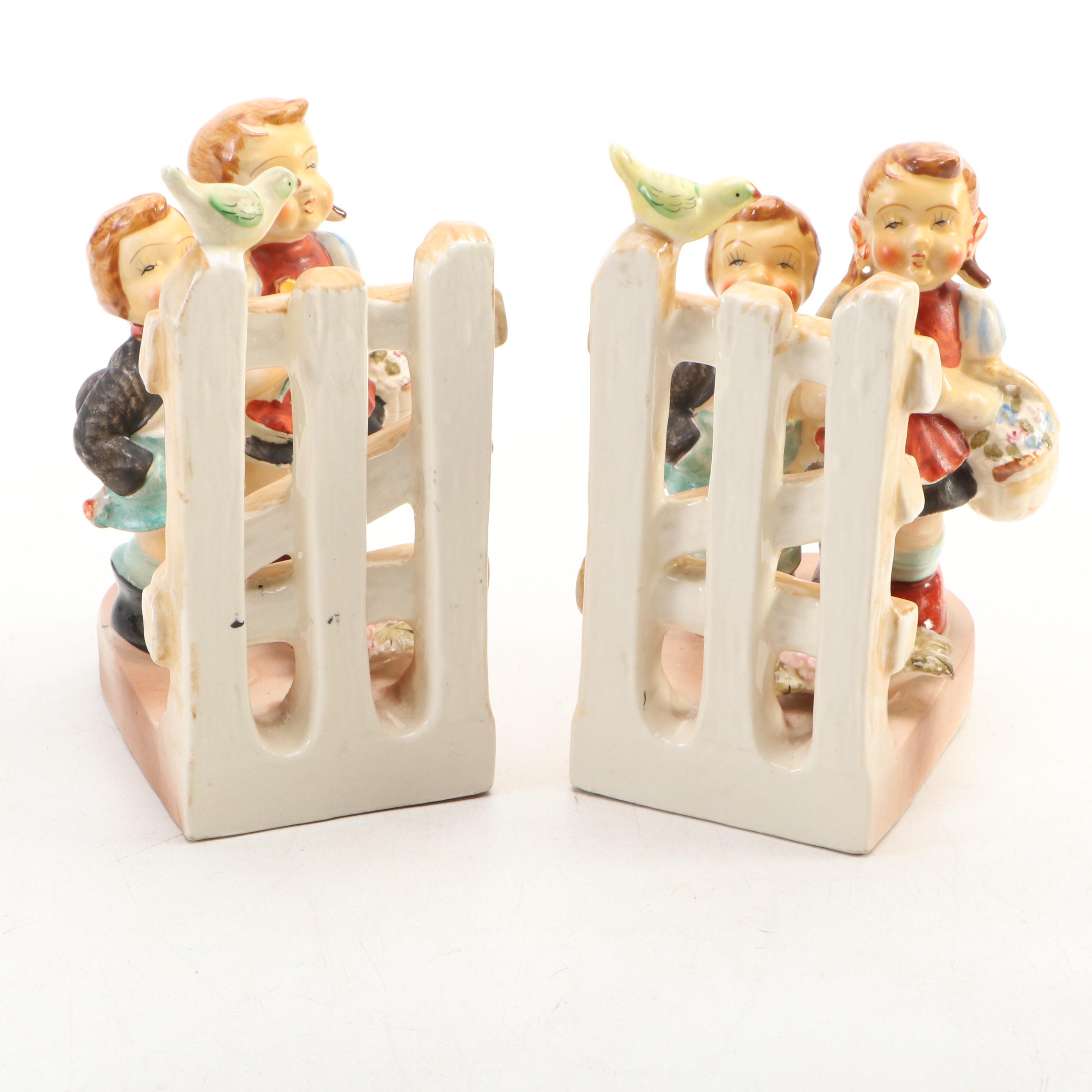 Japanese Bisque Shelf Sitter with Schmid, Enesco, Other Porcelain Figures