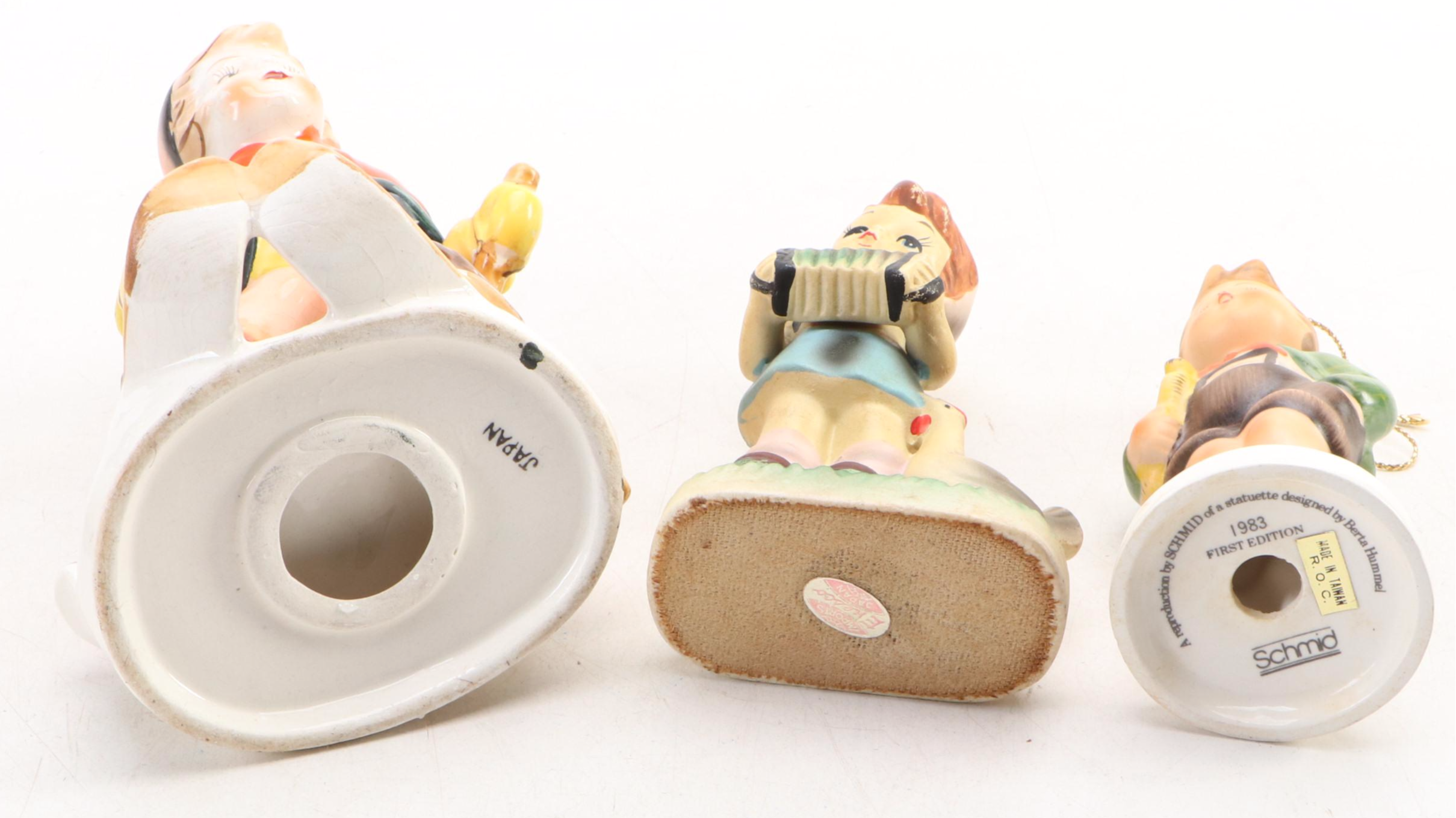 Japanese Bisque Shelf Sitter with Schmid, Enesco, Other Porcelain Figures