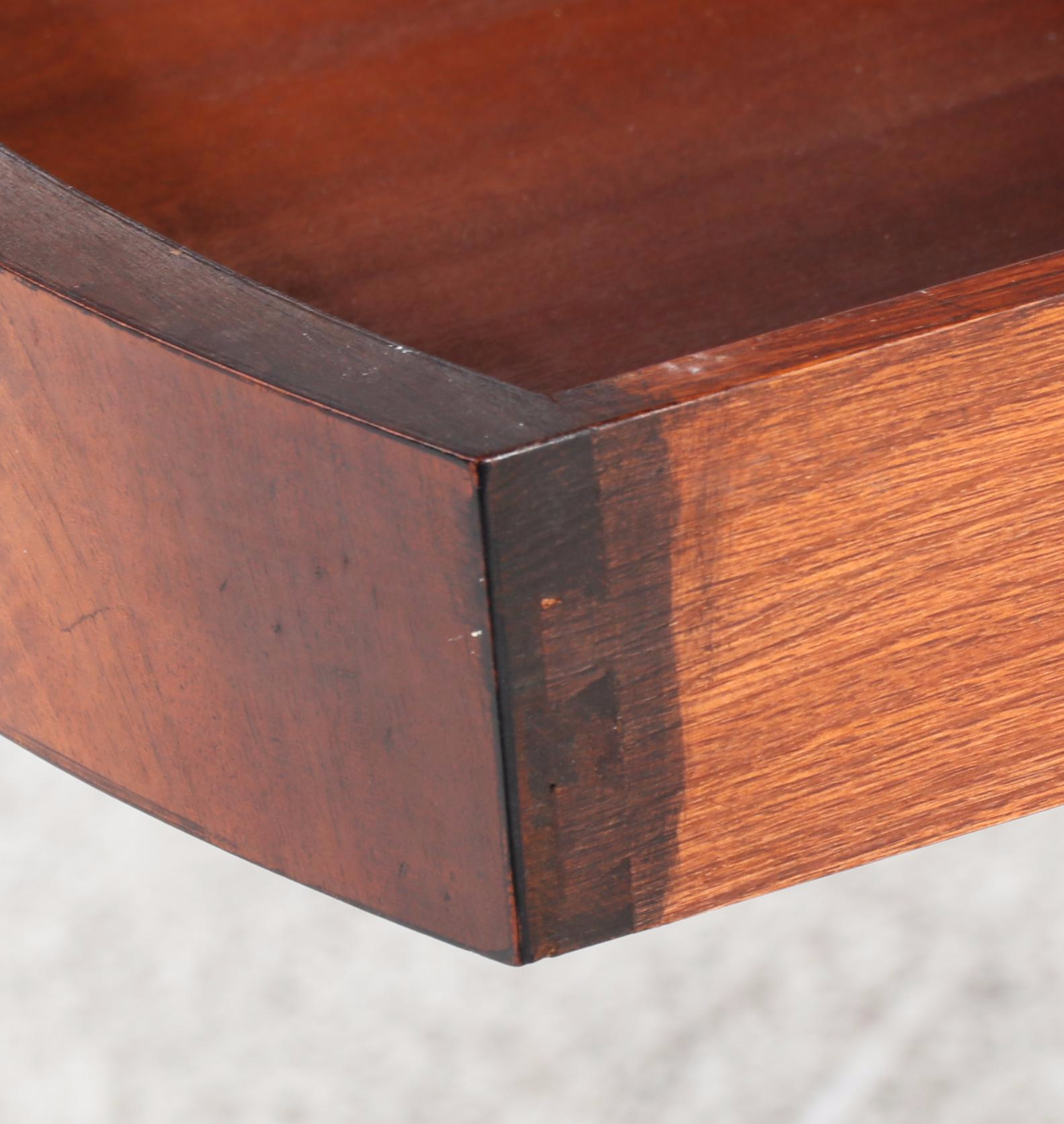 Duncan Phyfe Style Mahogany Drum Table with Tooled Leather Top