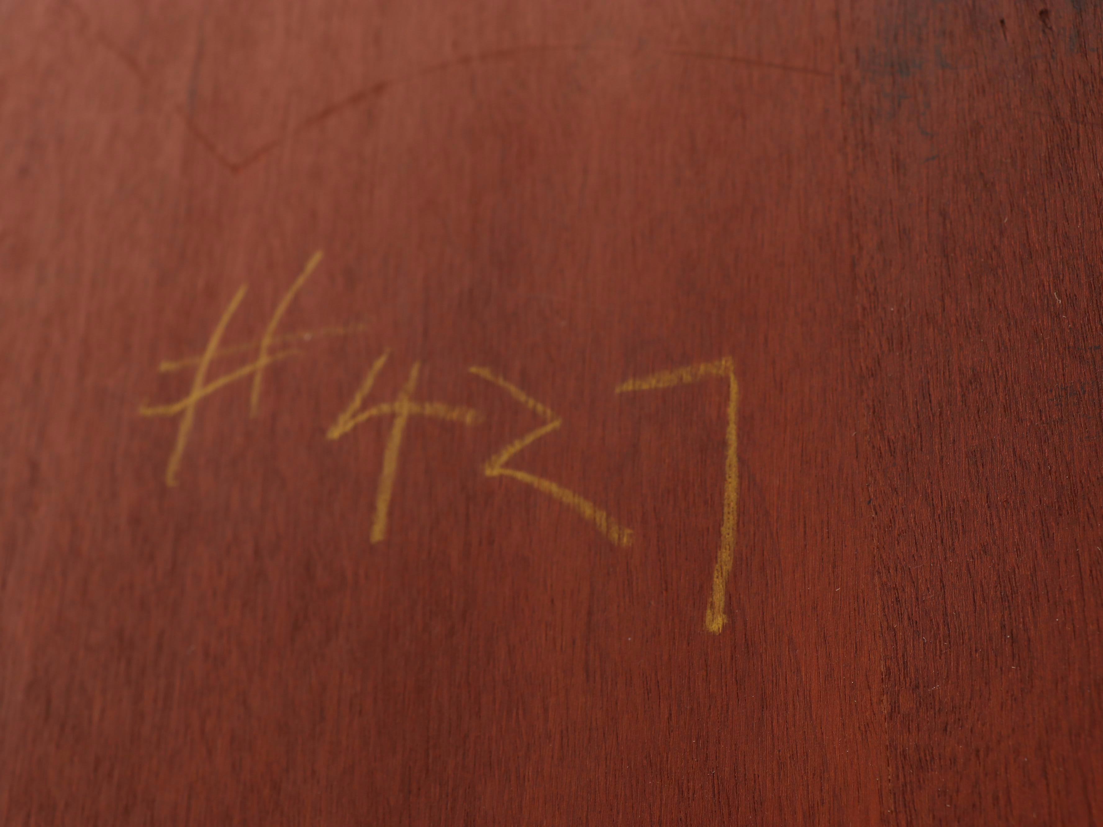 Duncan Phyfe Style Mahogany Drum Table with Tooled Leather Top