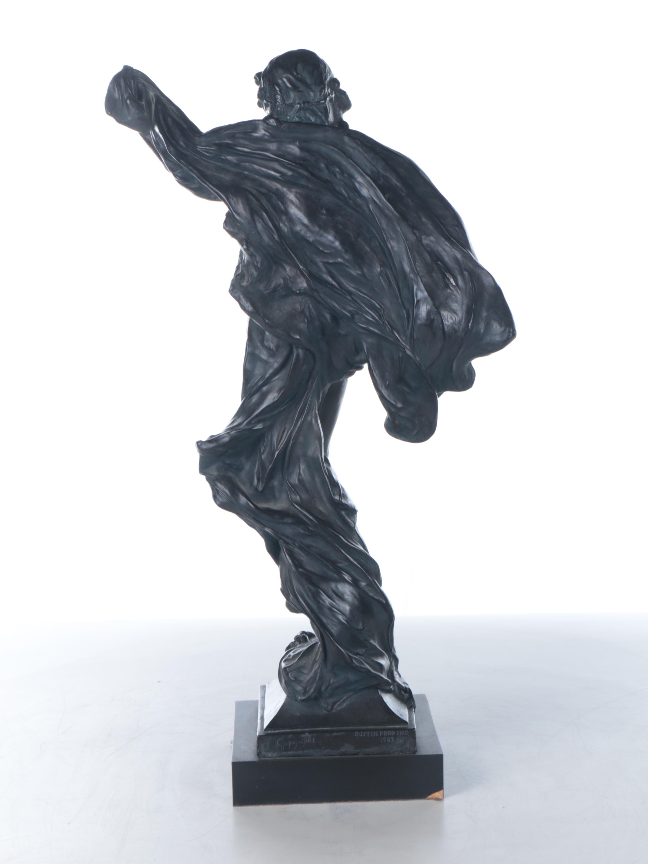 Austin Productions Composite Sculpture After Eugène Marioton "La Grace," 1983