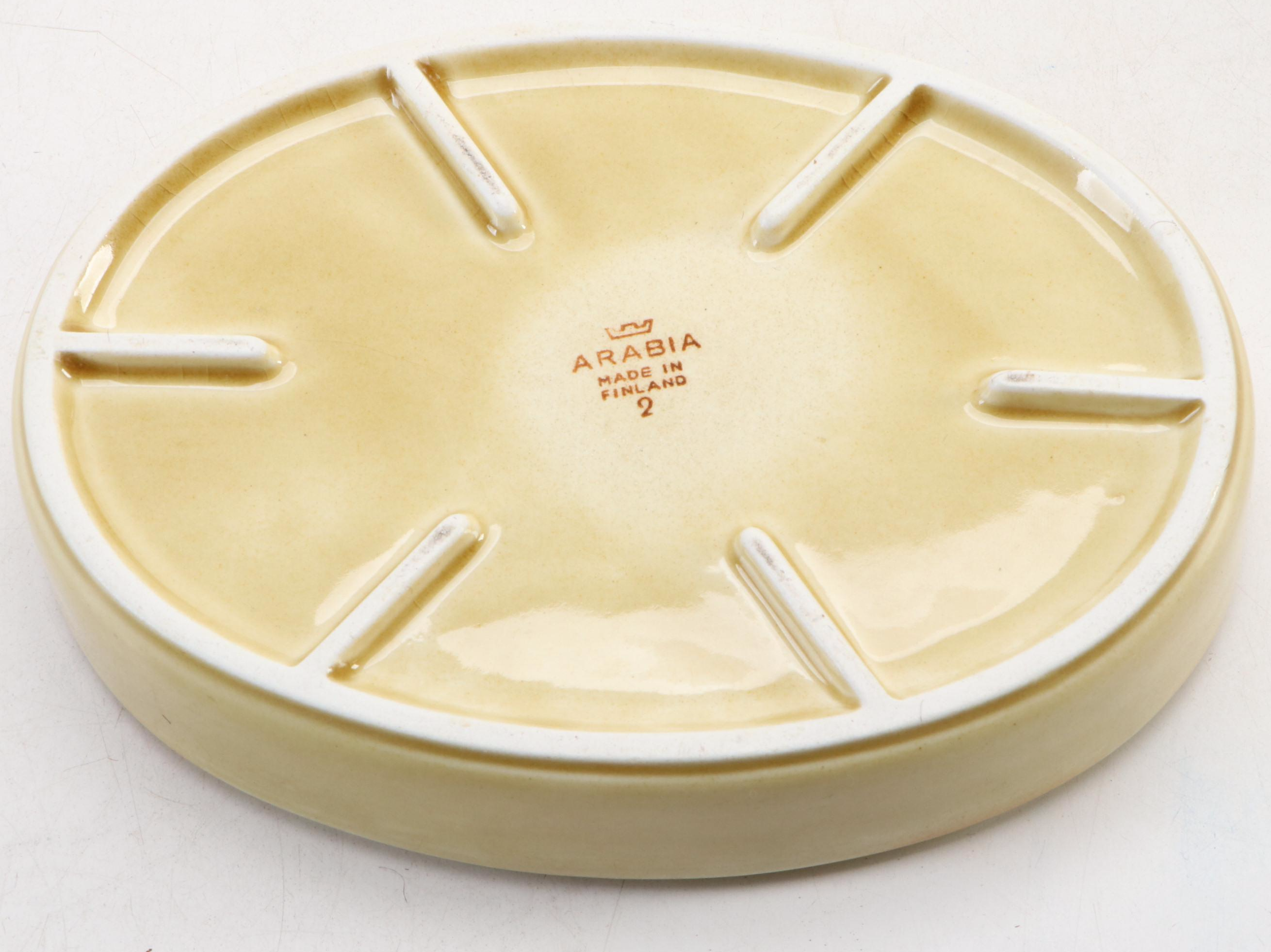 Arabia of Finland Ceramic Chicken Form Butter Dish, Mid-20th C.