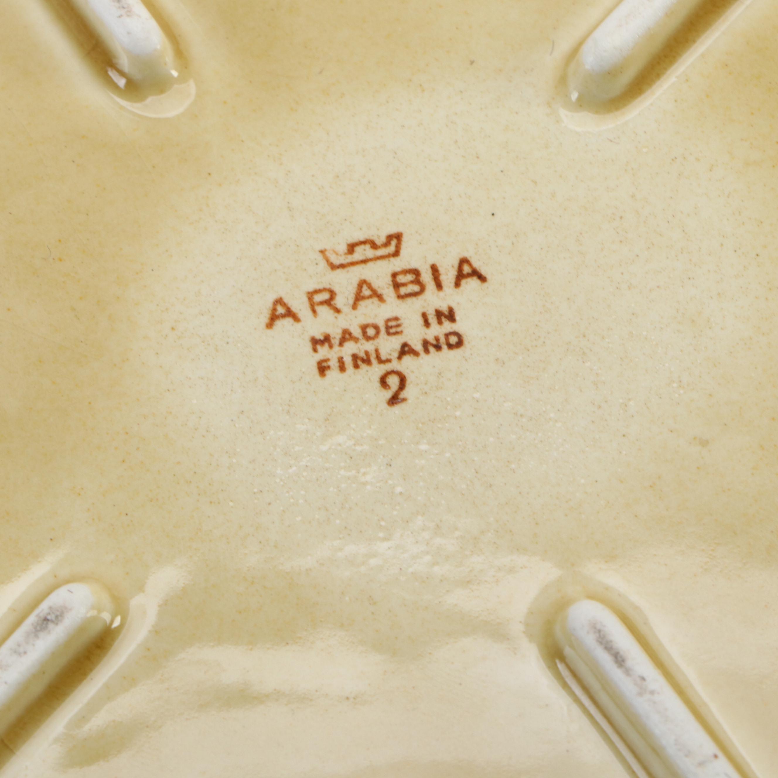 Arabia of Finland Ceramic Chicken Form Butter Dish, Mid-20th C.