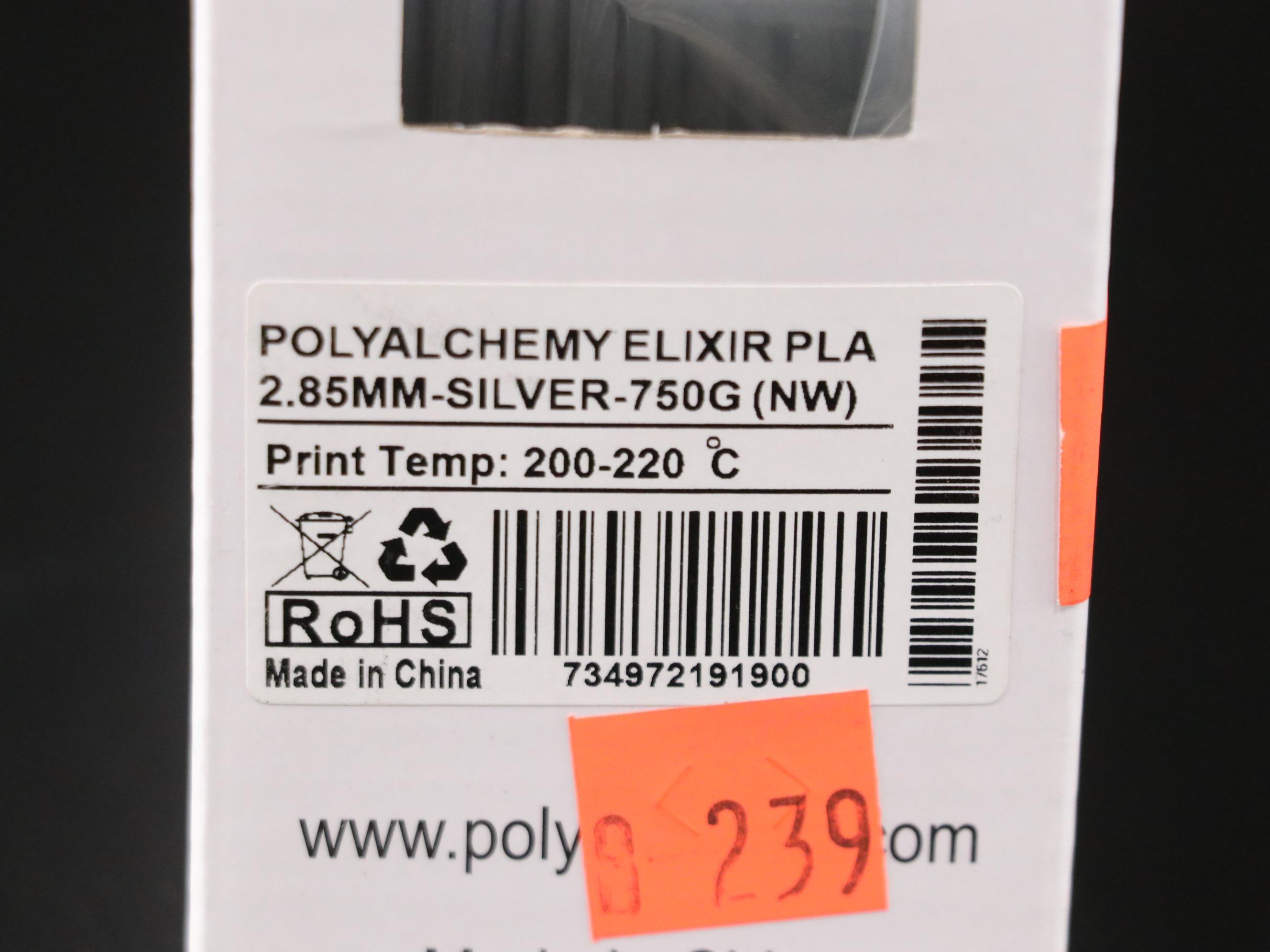 3D Printer 2.85mm PLA Filament by Polyalchemy