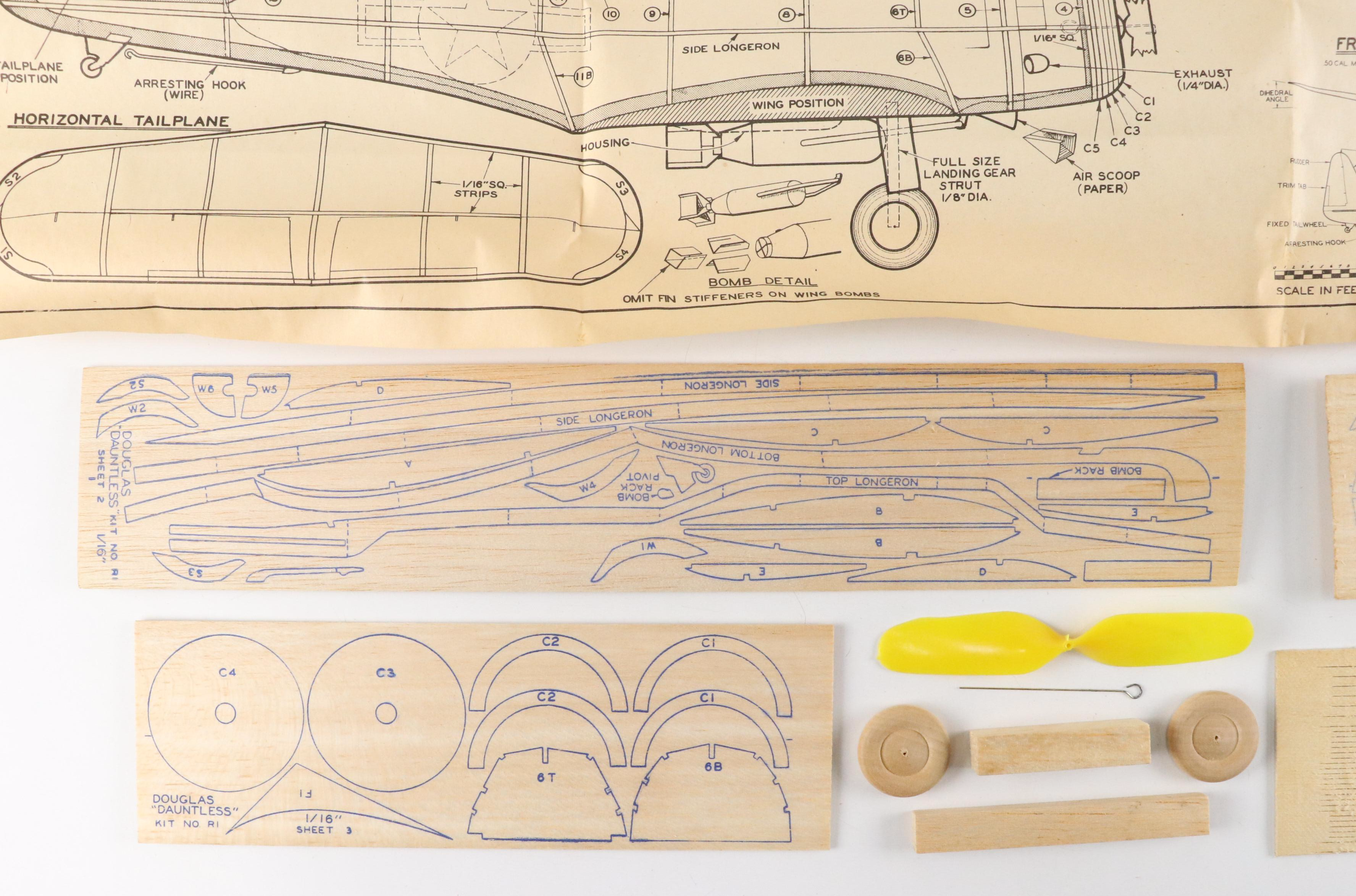 Comet "Sabre Jet F86D", "Mustang F-51" and More Balsa Wood Airplane Kits