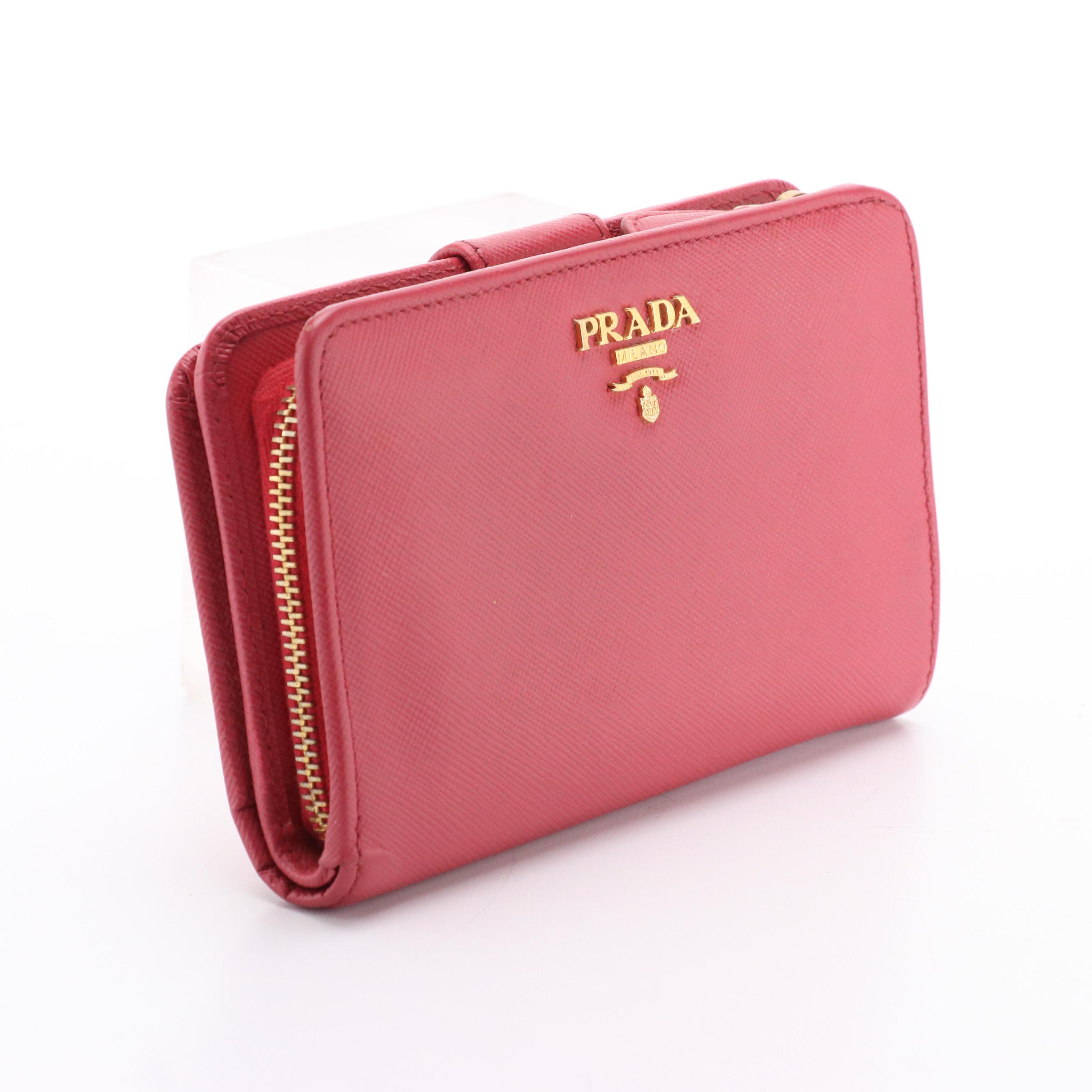 Prada Saffiano Leather Compact Wallet