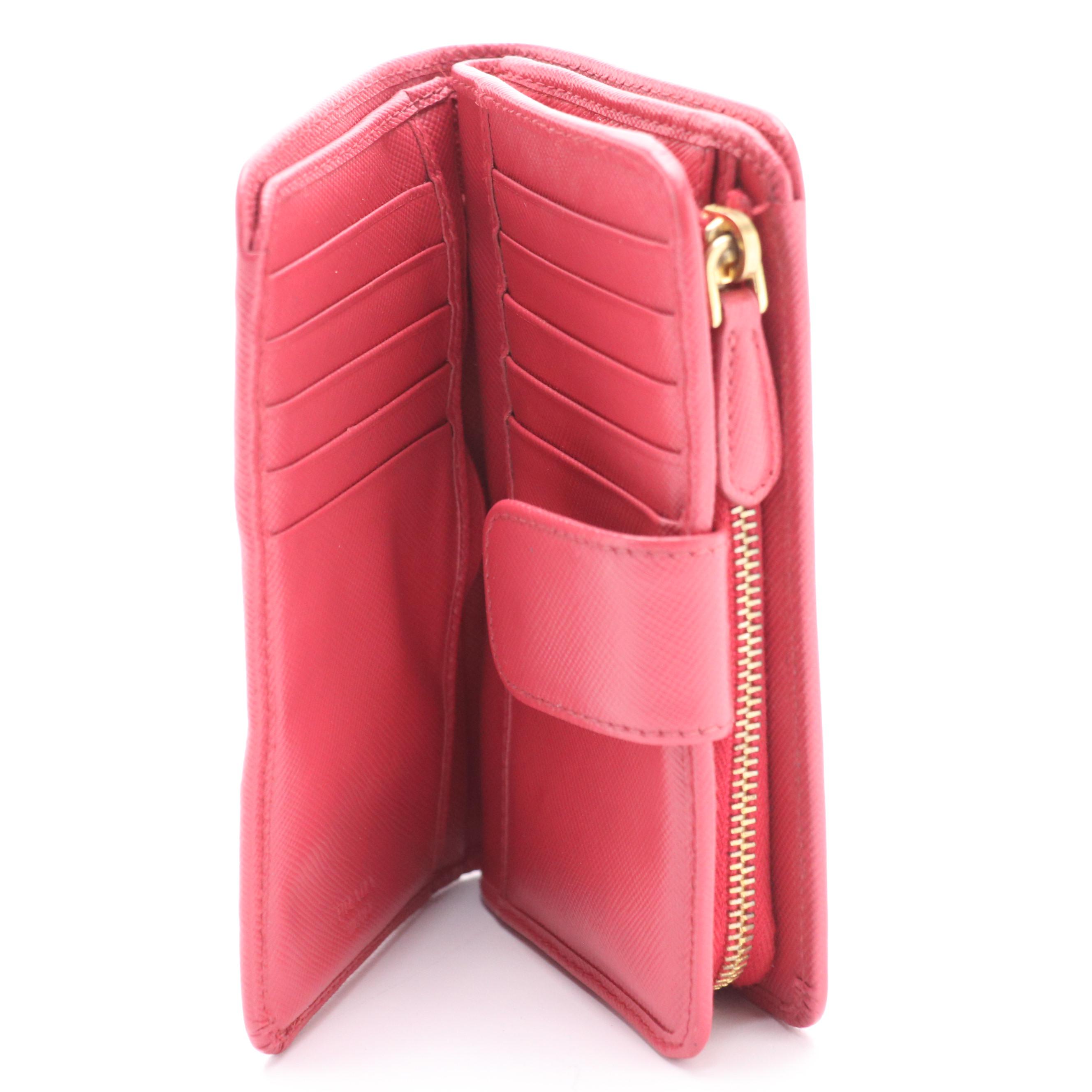 Prada Saffiano Leather Compact Wallet