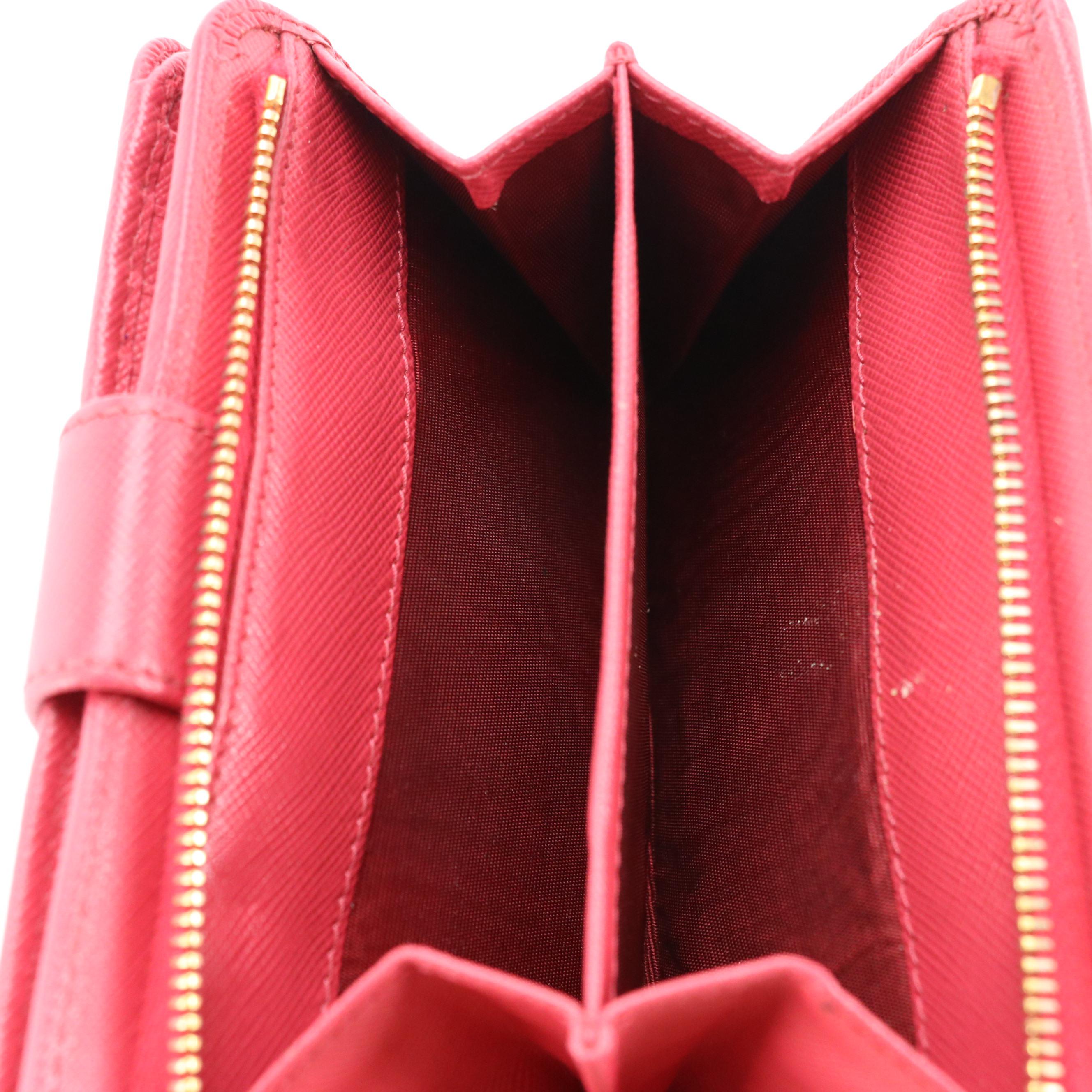 Prada Saffiano Leather Compact Wallet