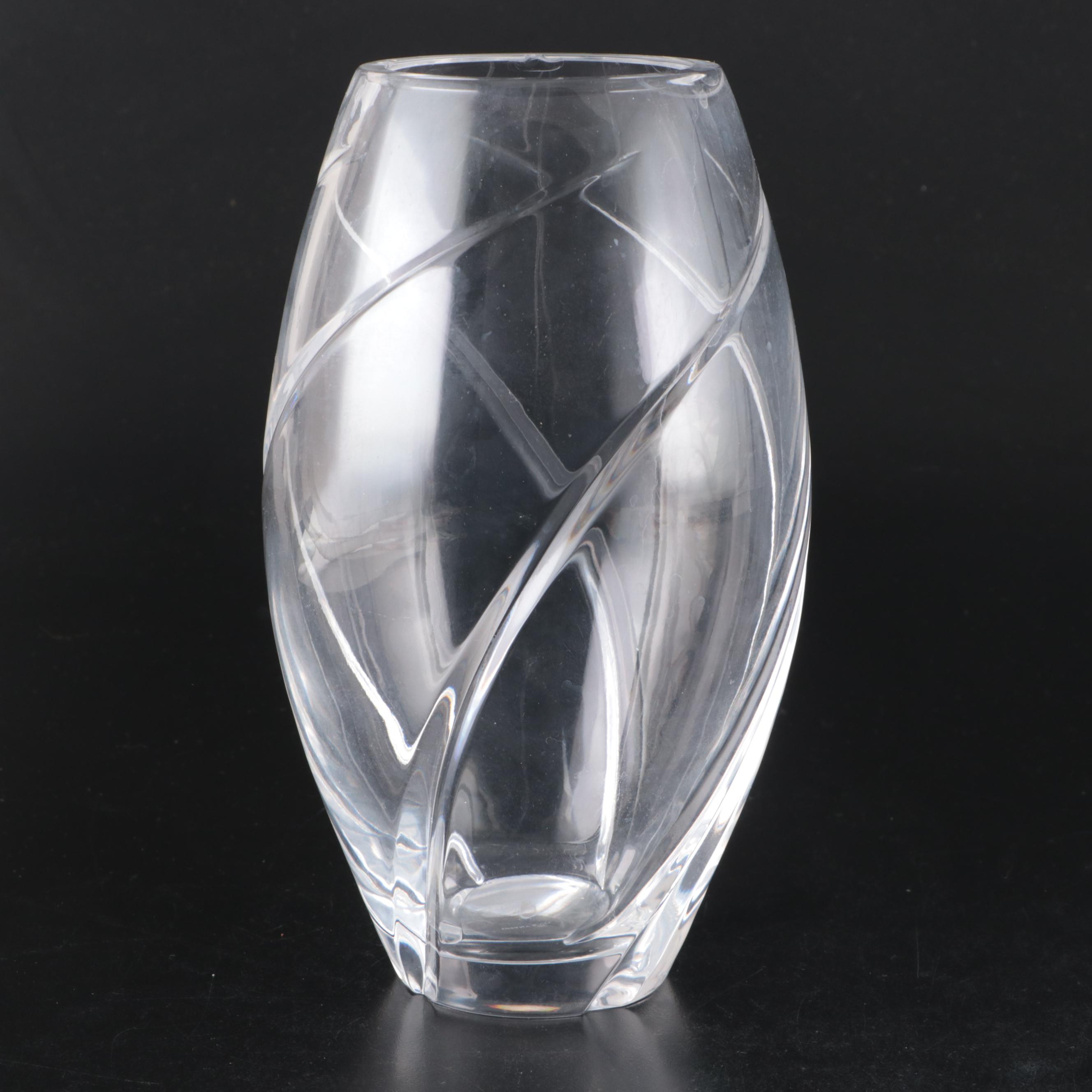 Tiffany & Co. "Swirl Optic" Crystal Vase, 1996–2015