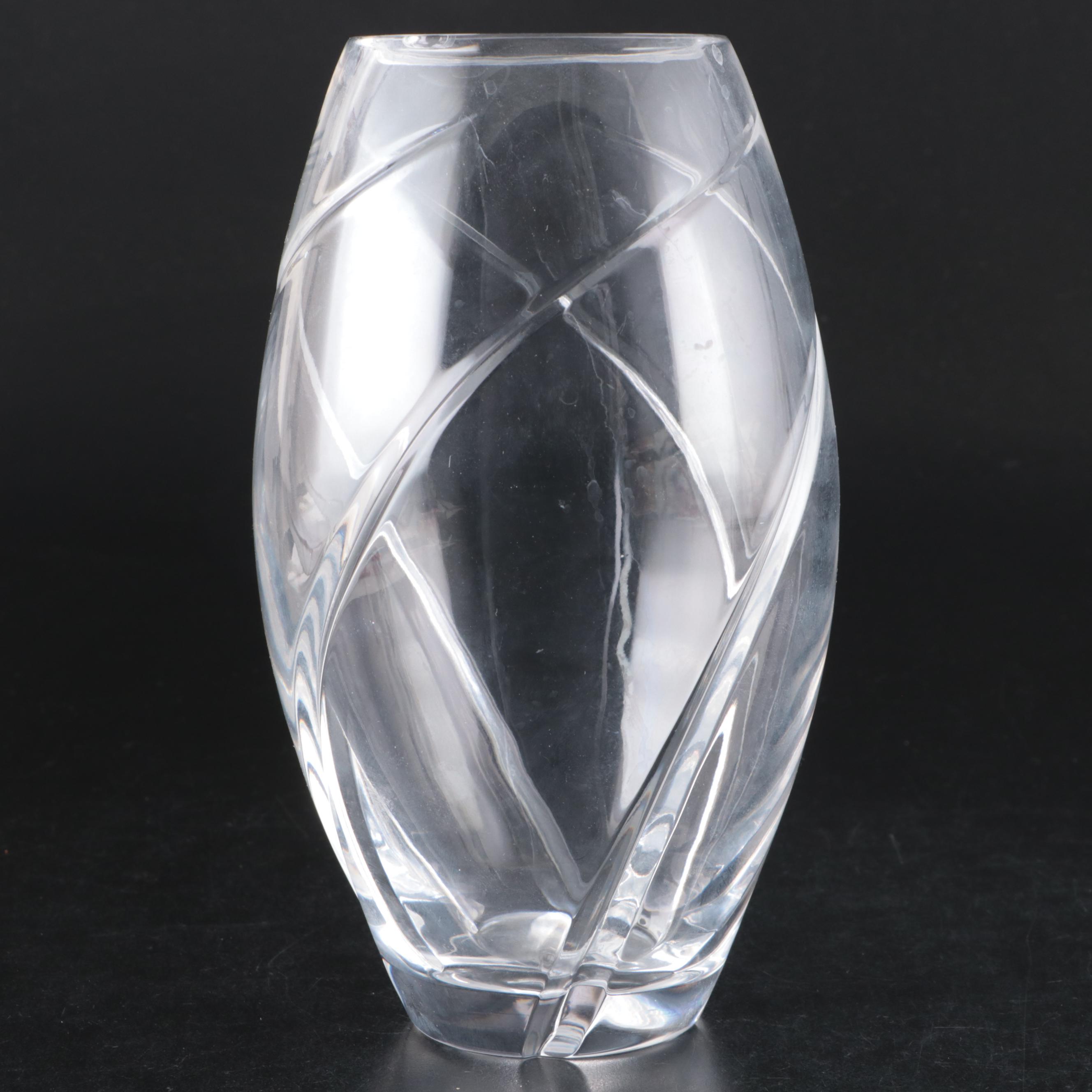 Tiffany & Co. "Swirl Optic" Crystal Vase, 1996–2015