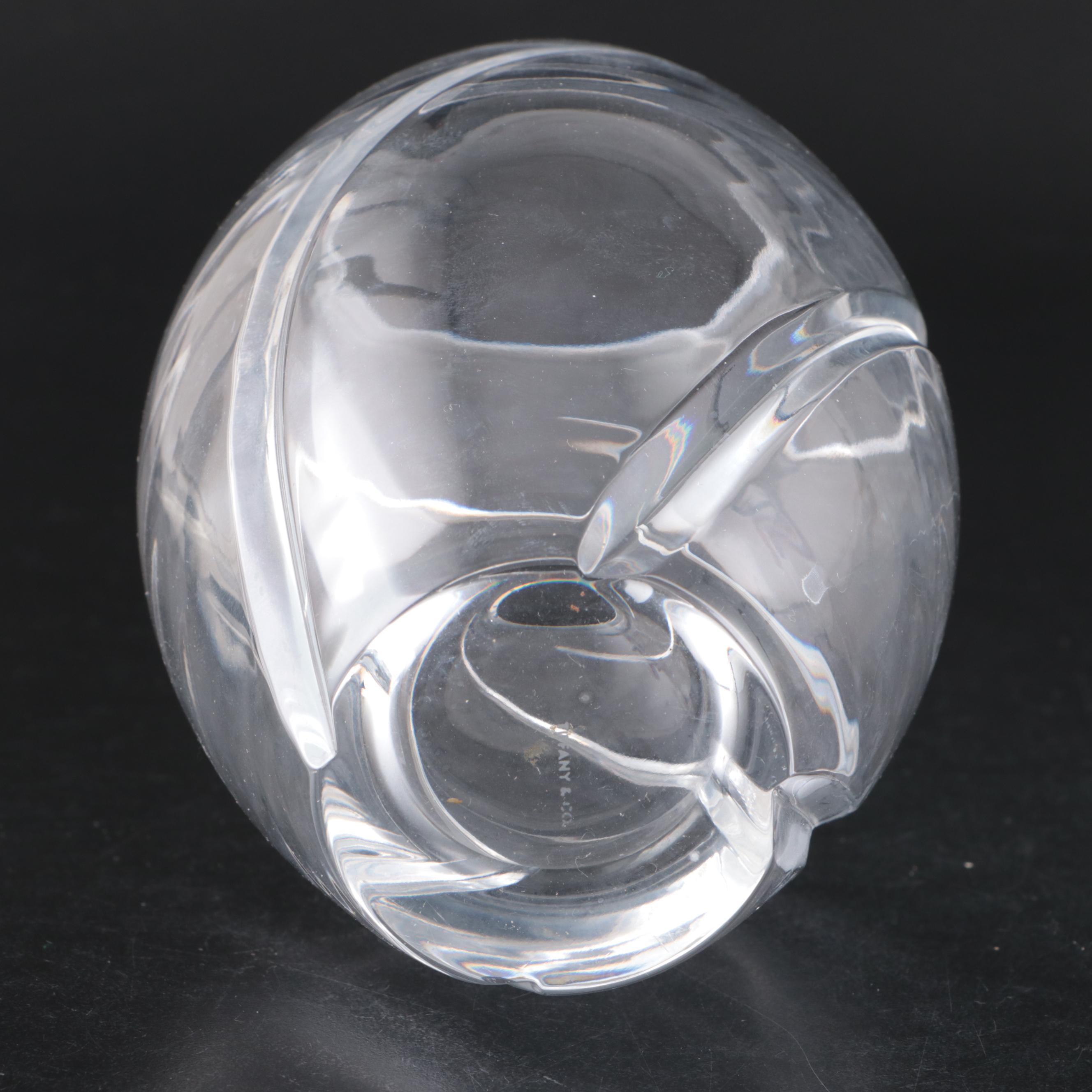 Tiffany & Co. "Swirl Optic" Crystal Vase, 1996–2015