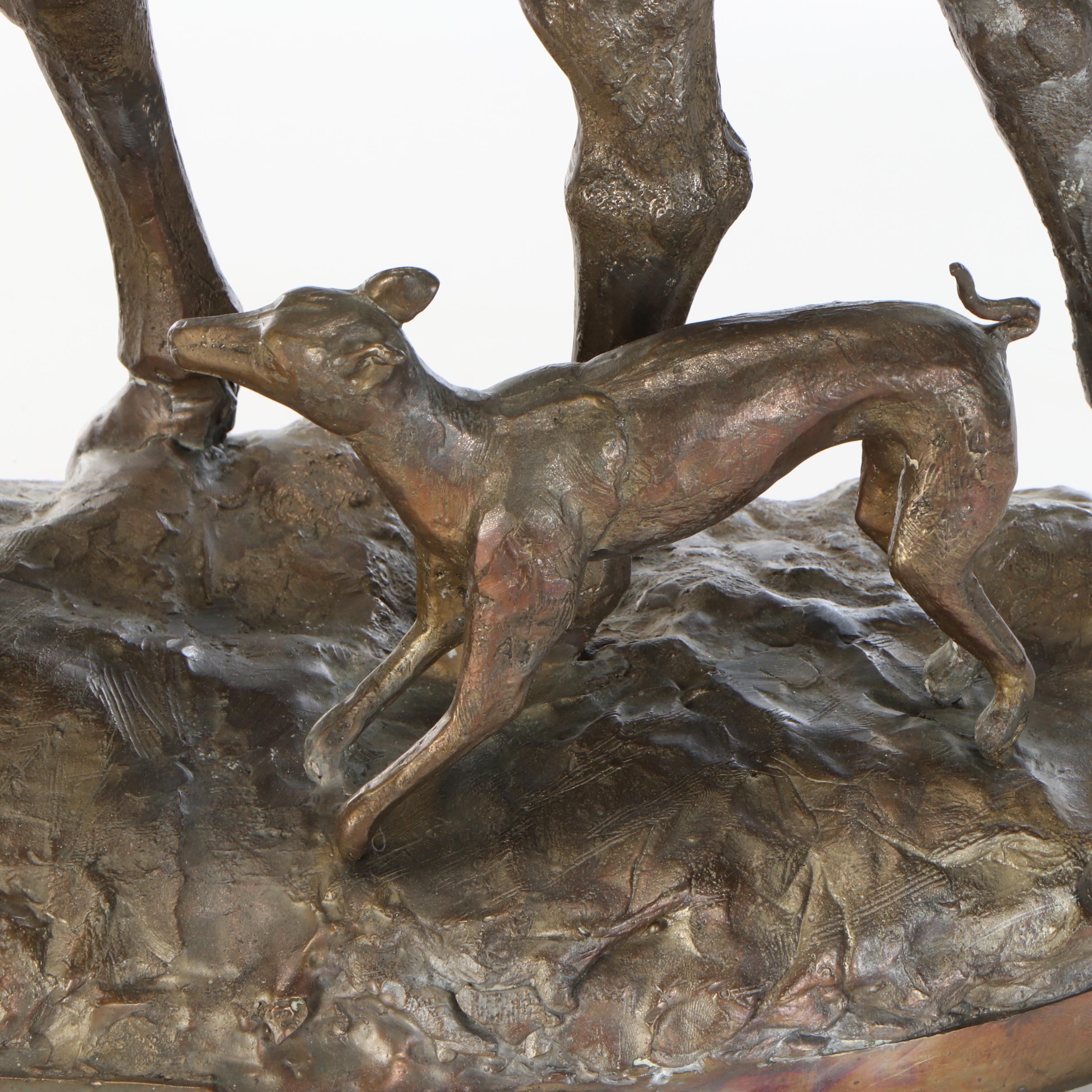 Napoleon III Style Brass Sculpture After Alfred Dubucand's  "Camel Hunter"