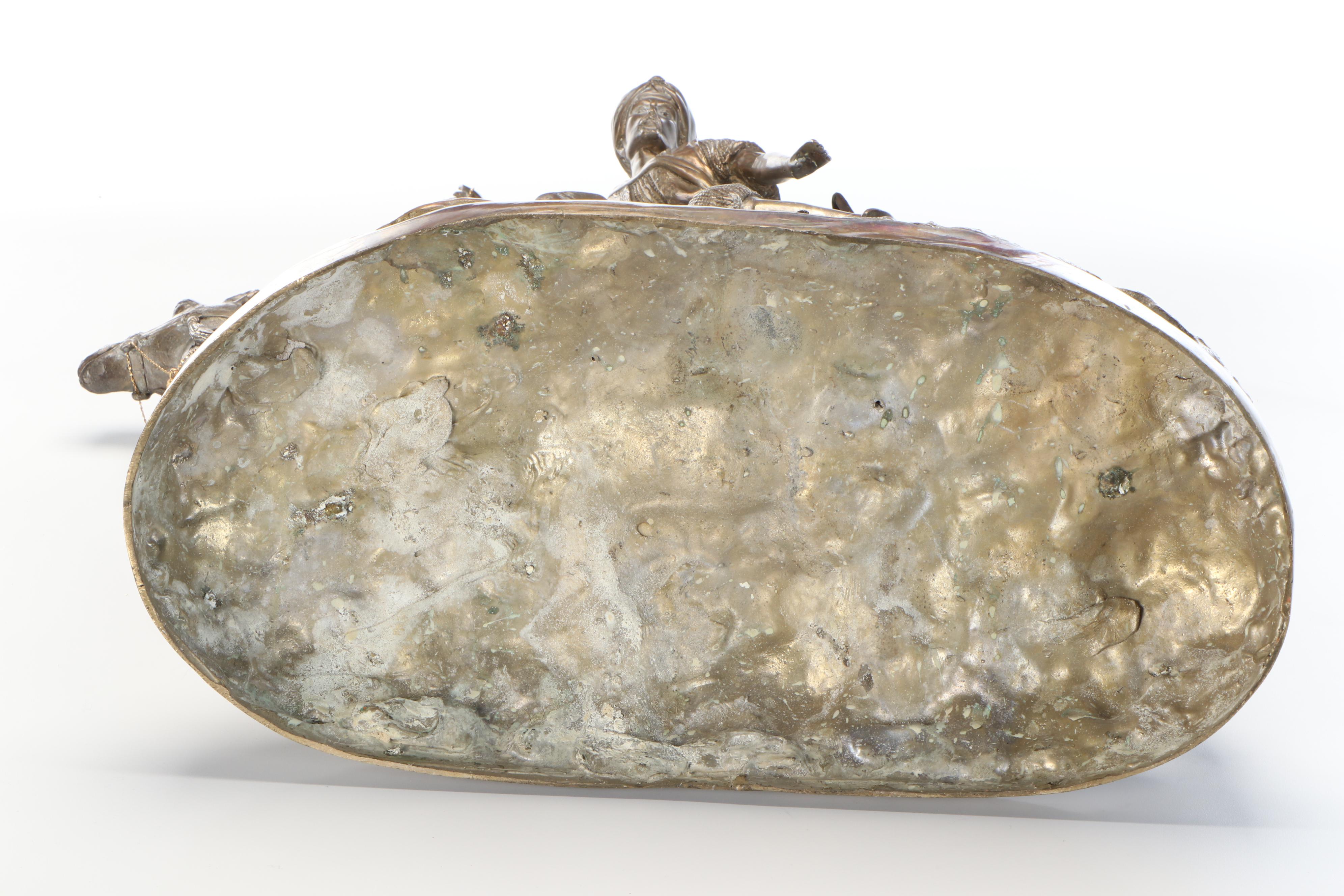 Napoleon III Style Brass Sculpture After Alfred Dubucand's  "Camel Hunter"