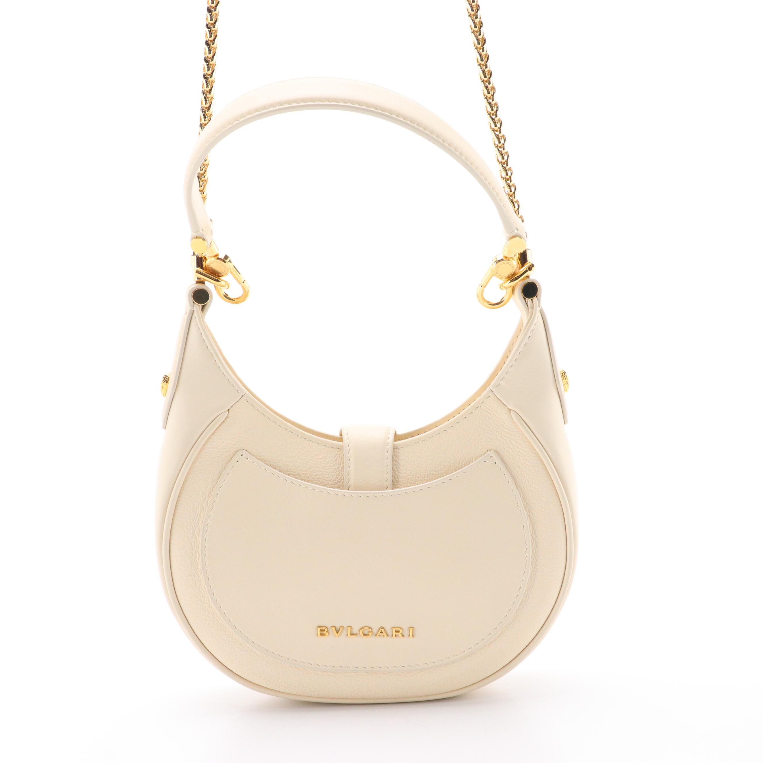 BVLGARI Leather Serpenti Ellipse Two-Way Bag with Box