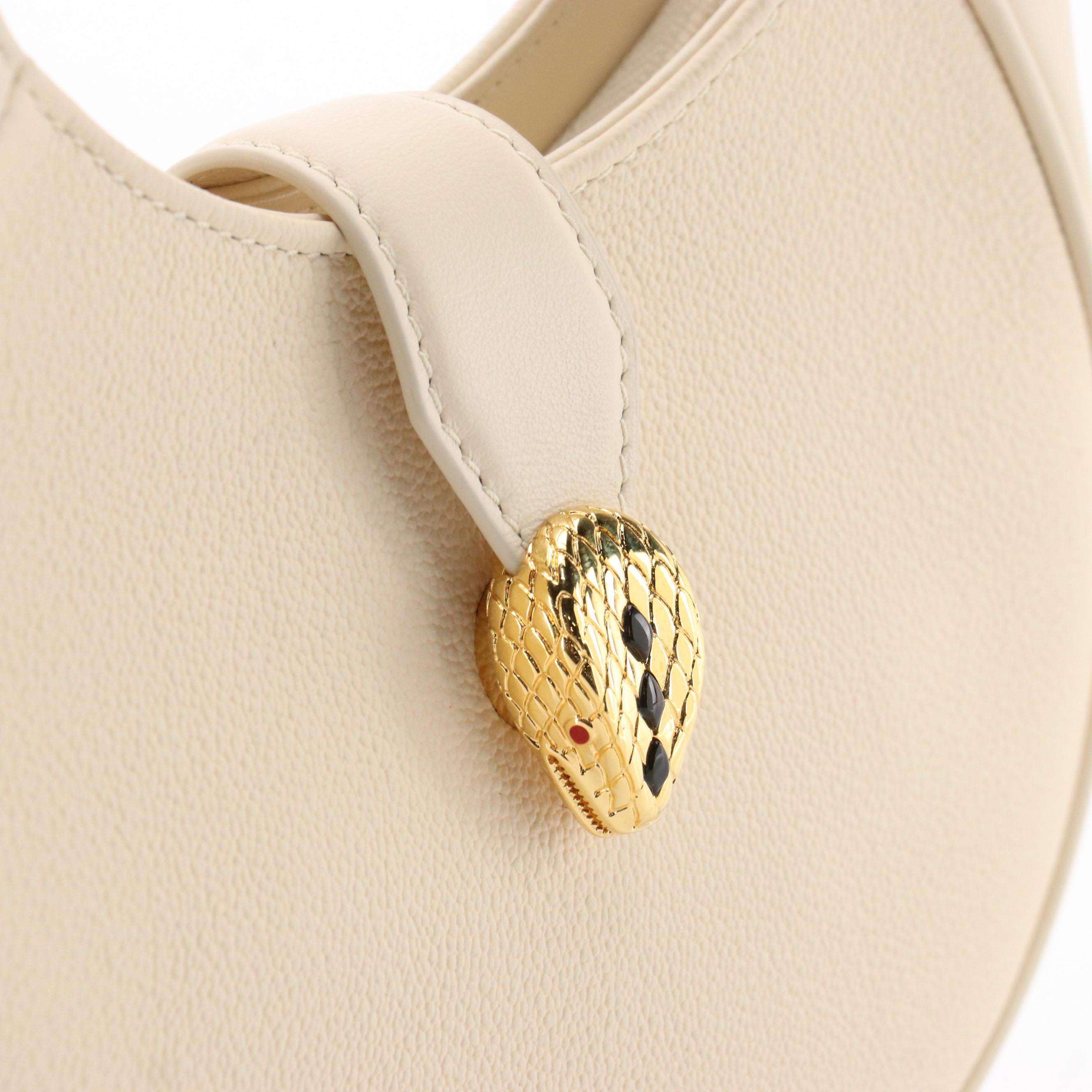 BVLGARI Leather Serpenti Ellipse Two-Way Bag with Box