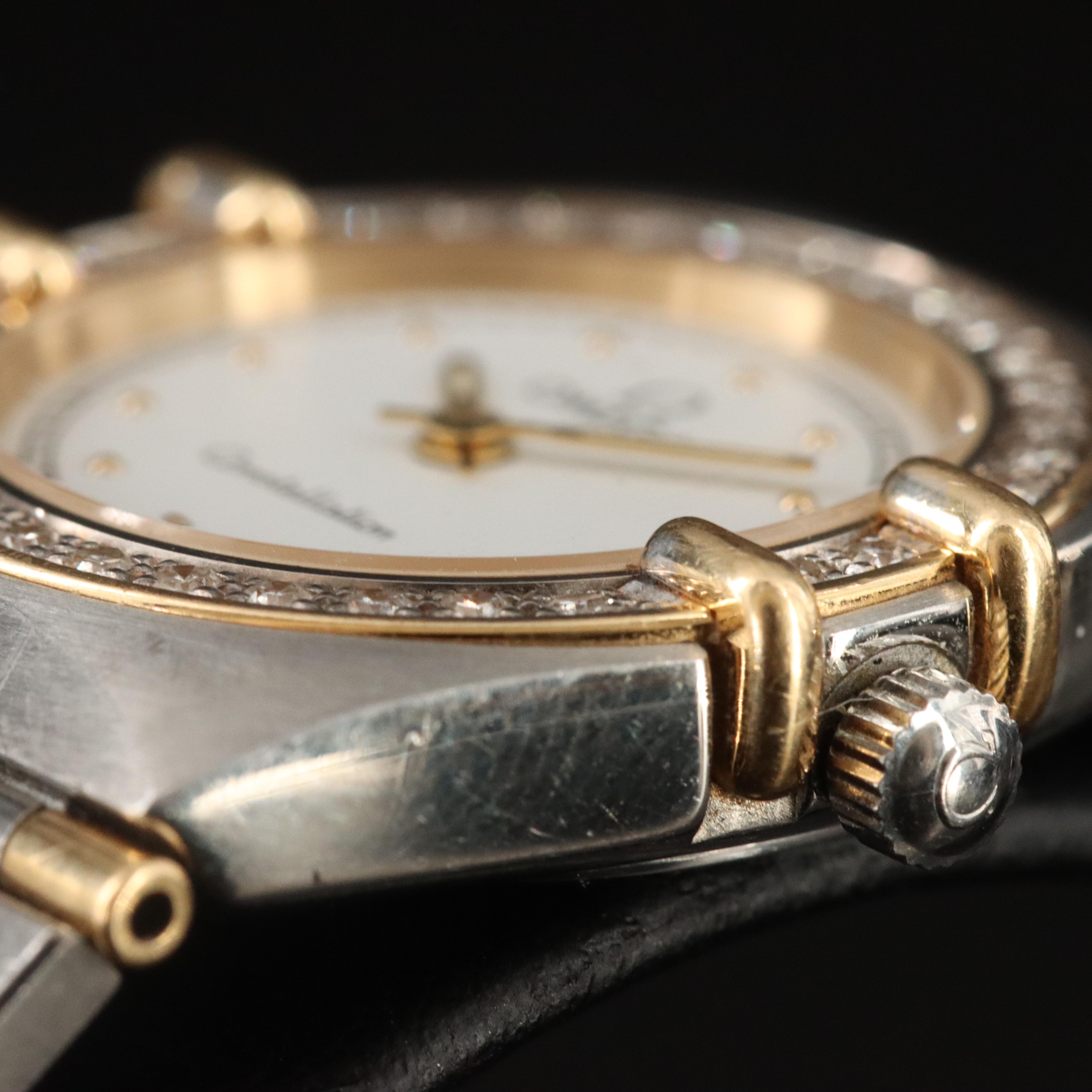 Omega Constellation 895.1080.1 Diamond 18K Gold Steel Quartz Watch