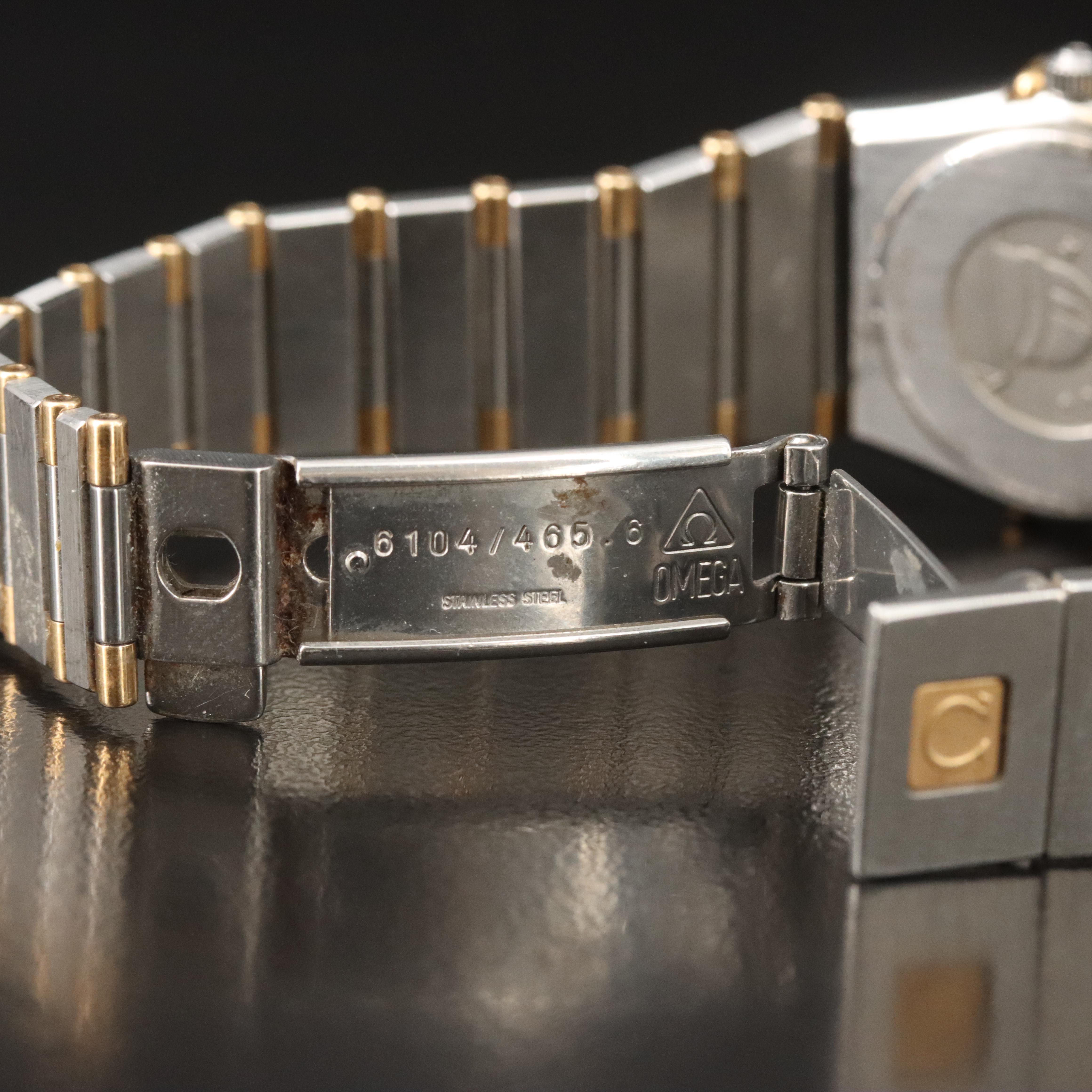 Omega Constellation 895.1080.1 Diamond 18K Gold Steel Quartz Watch