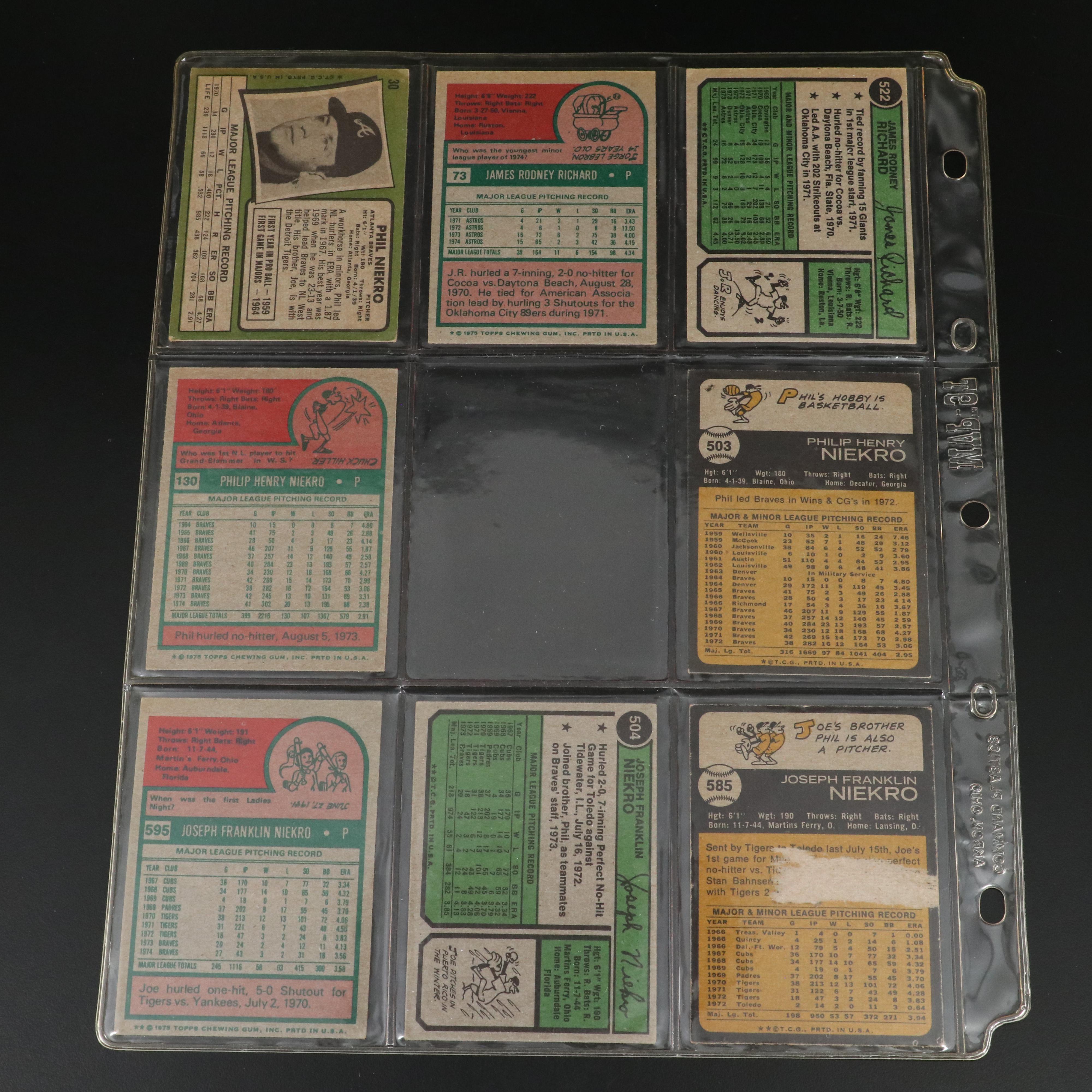 Topps Baseball Cards Featuring Reggie Jackson and More, 1970s-1980s