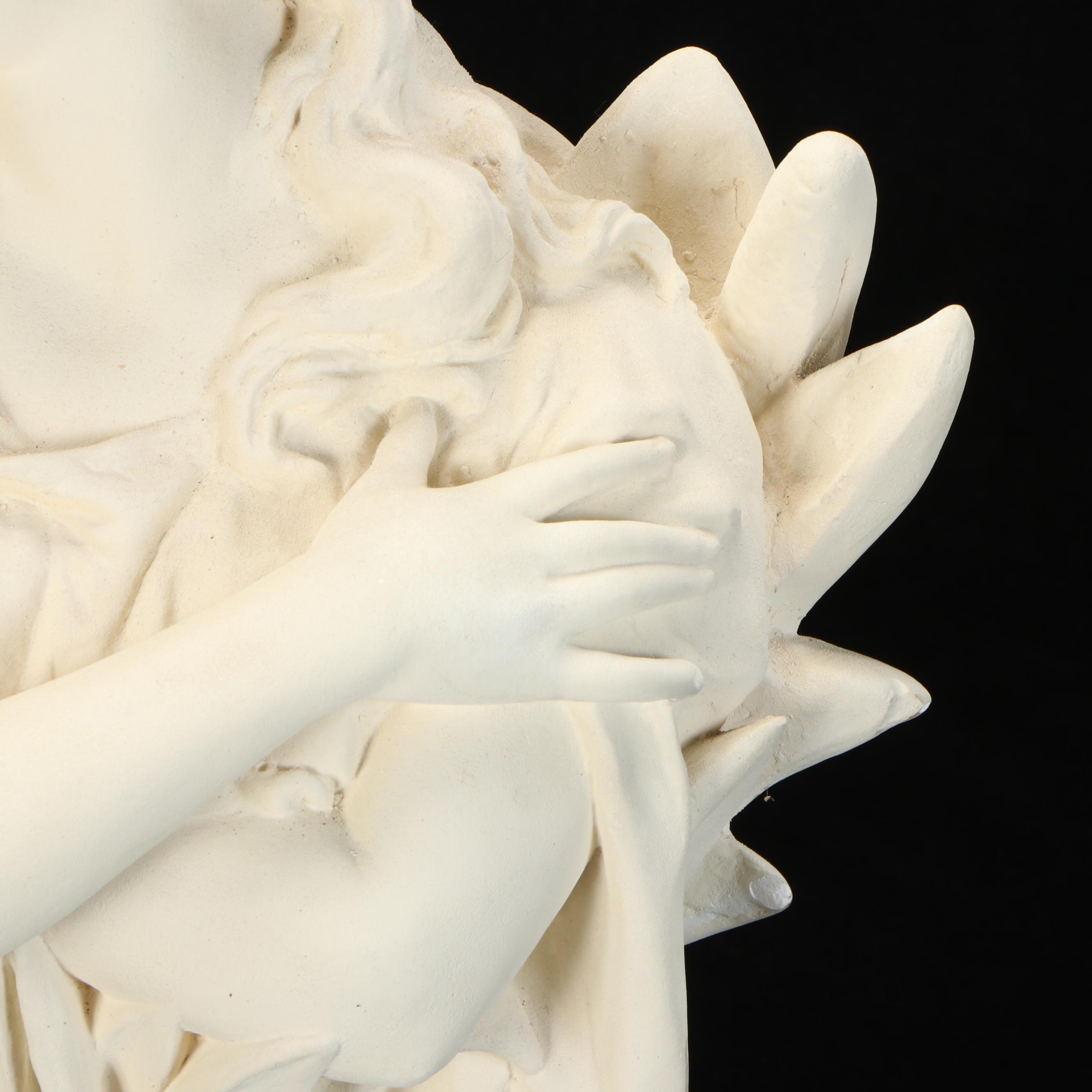 Art Nouveau Style Cast Plaster Bust