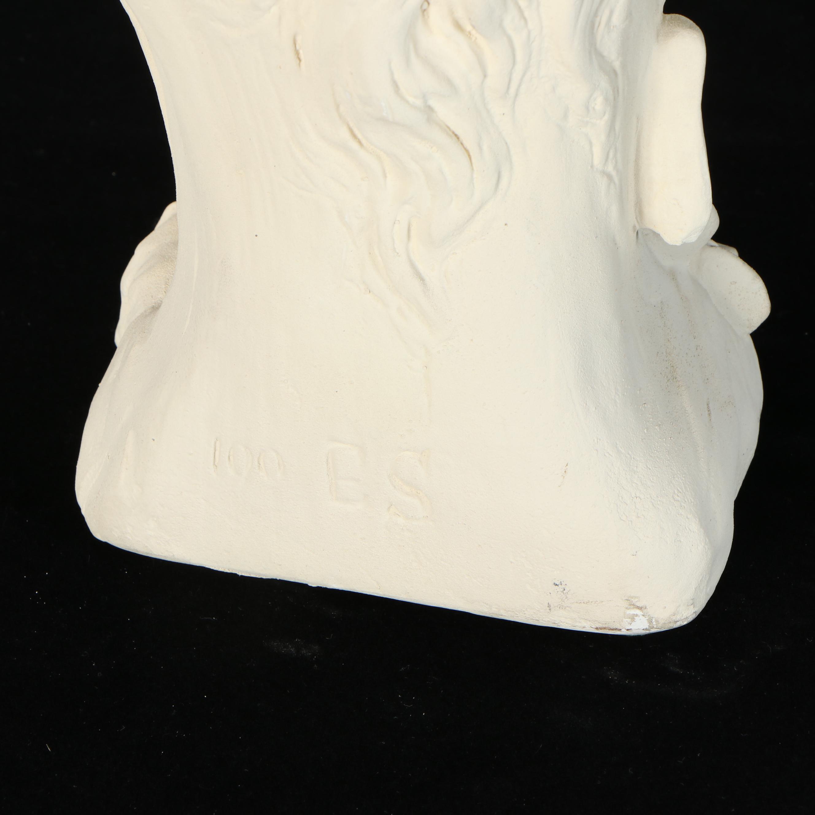 Art Nouveau Style Cast Plaster Bust