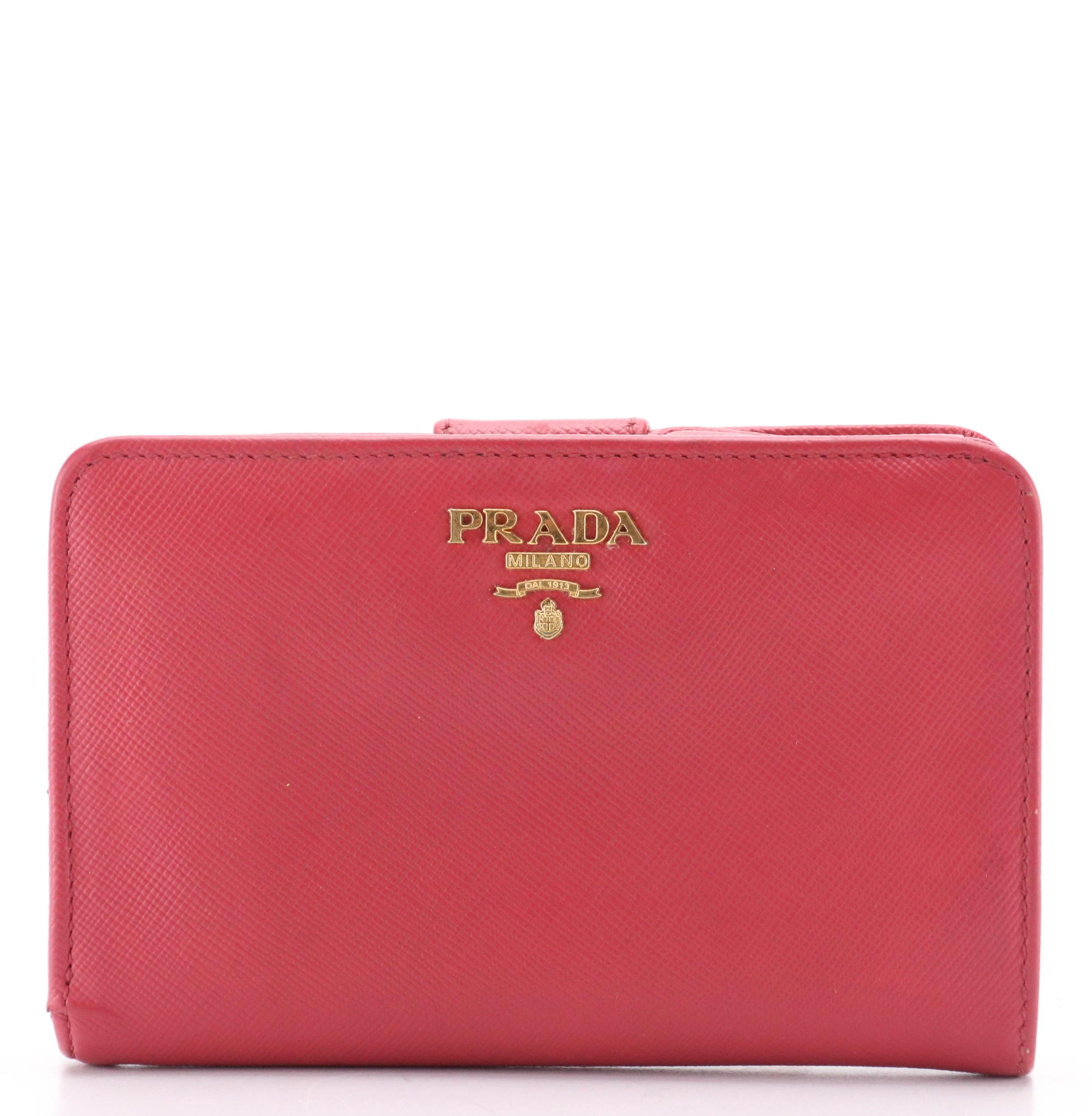 Prada Saffiano Leather Compact Wallet