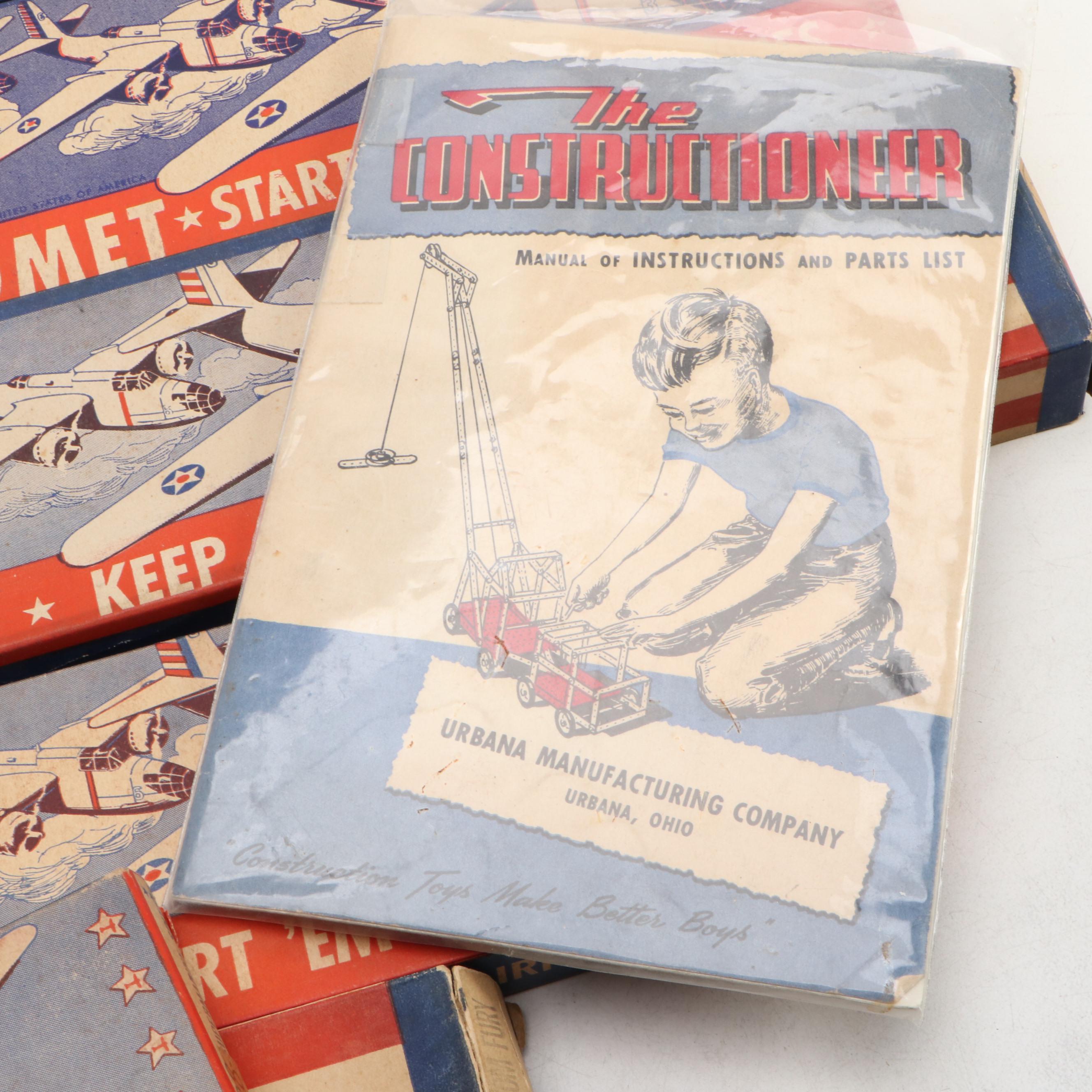 Comet "Supermarine Spitfire," "Phantom Fury" Model Airplane Kits with Brochures