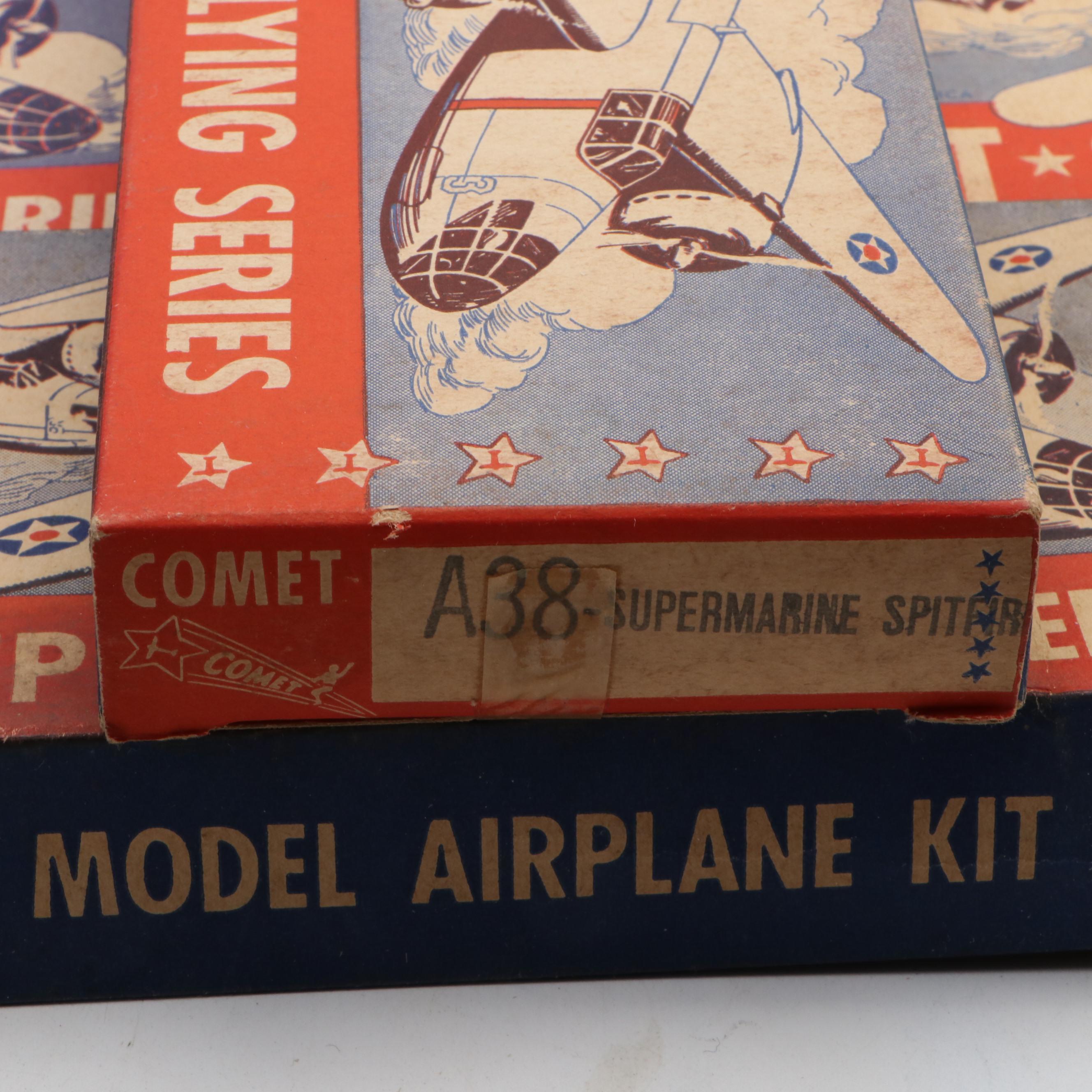 Comet "Supermarine Spitfire," "Phantom Fury" Model Airplane Kits with Brochures