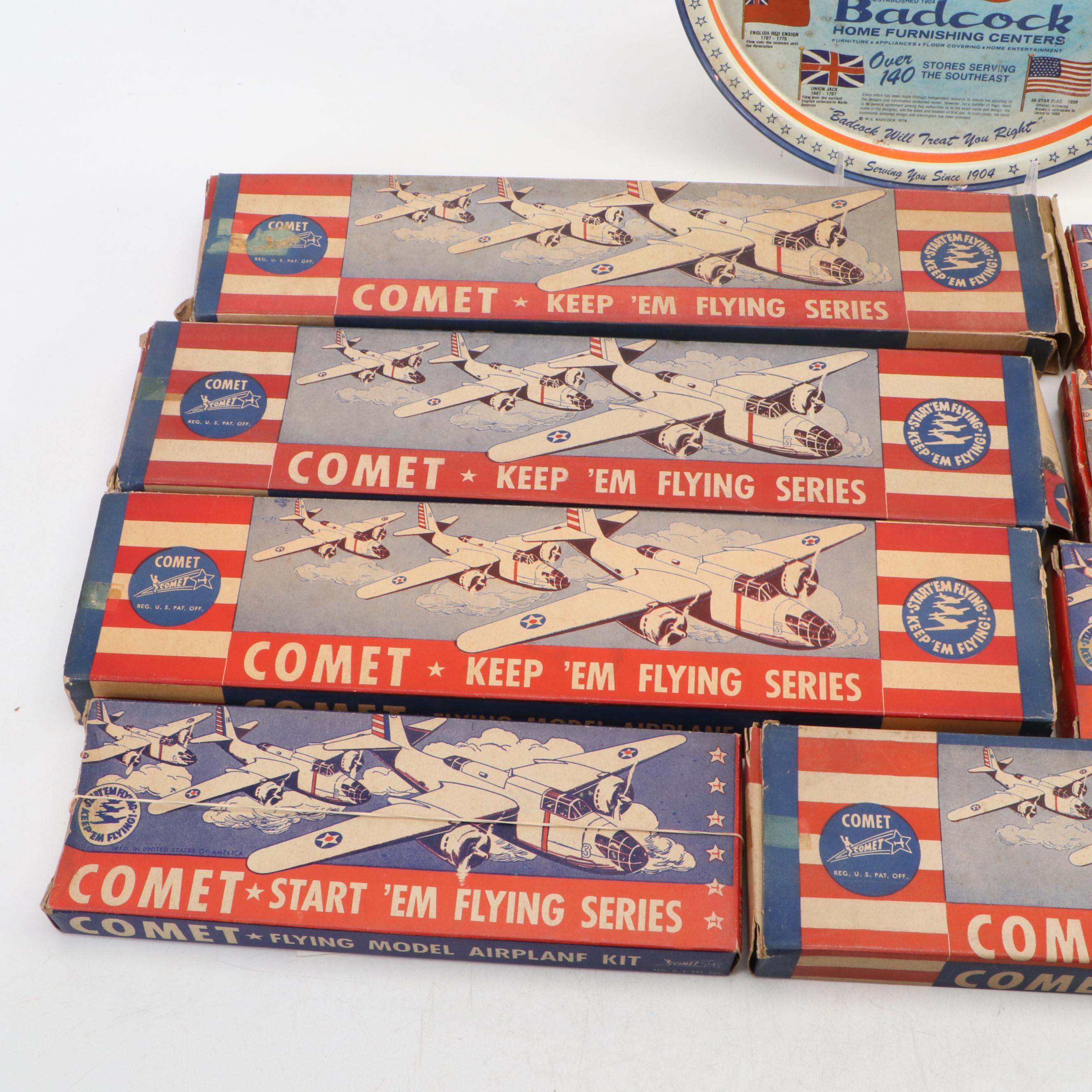 Comet "Supermarine Spitfire," "Phantom Fury" Model Airplane Kits with Brochures