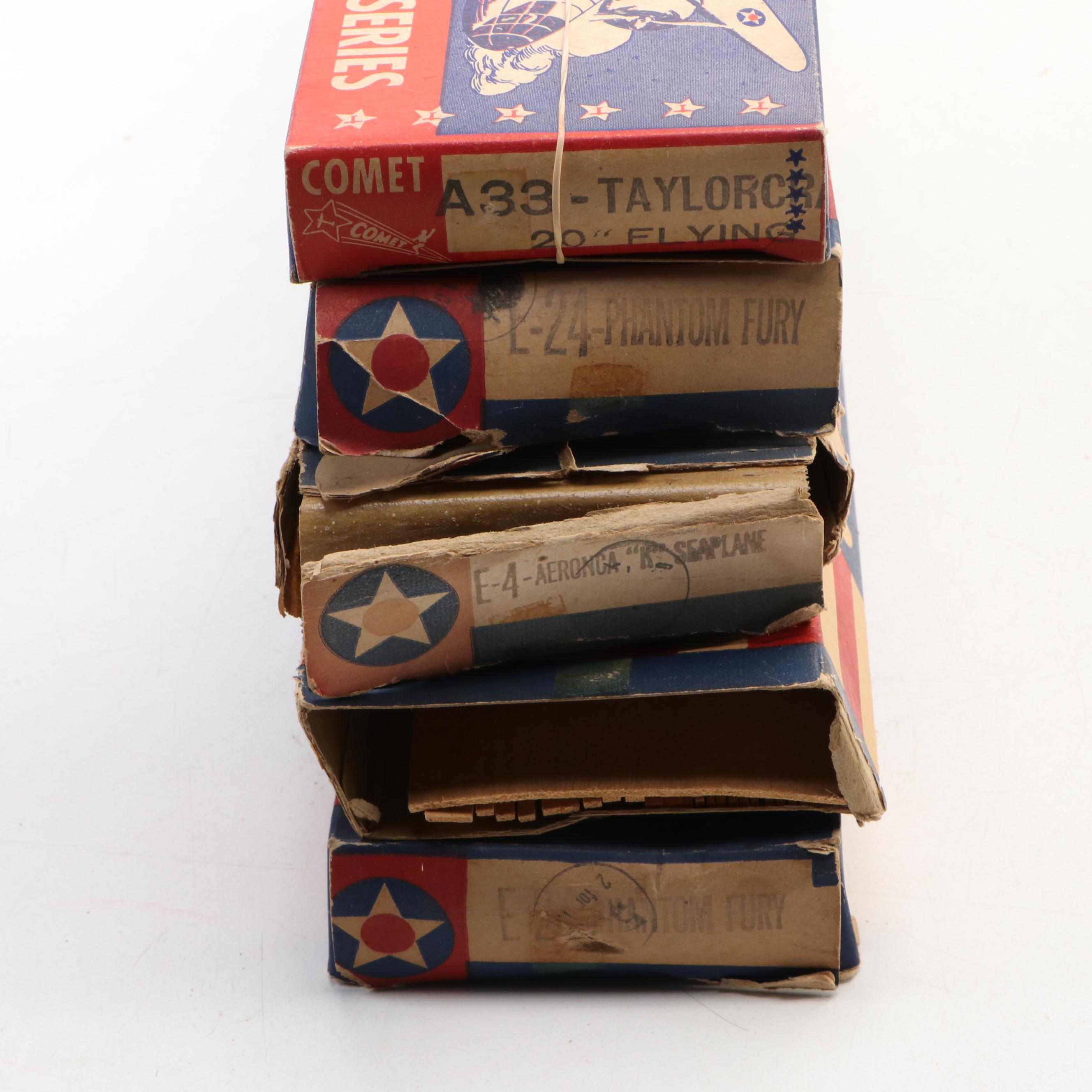 Comet "Supermarine Spitfire," "Phantom Fury" Model Airplane Kits with Brochures