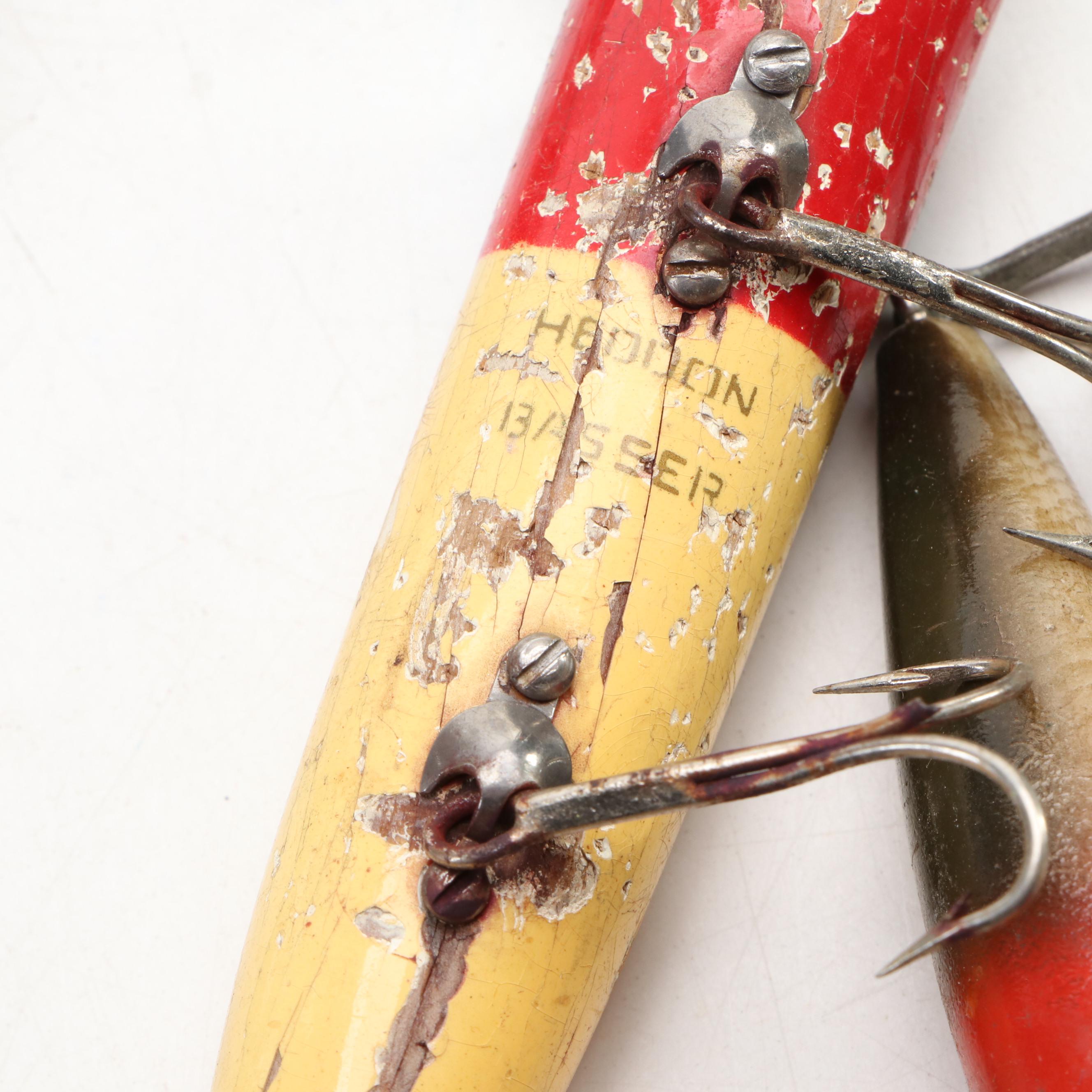 Jitterbug, Heddon Lucky 13, Creek Chub Injured Minnow & More Wood Fishing Lures