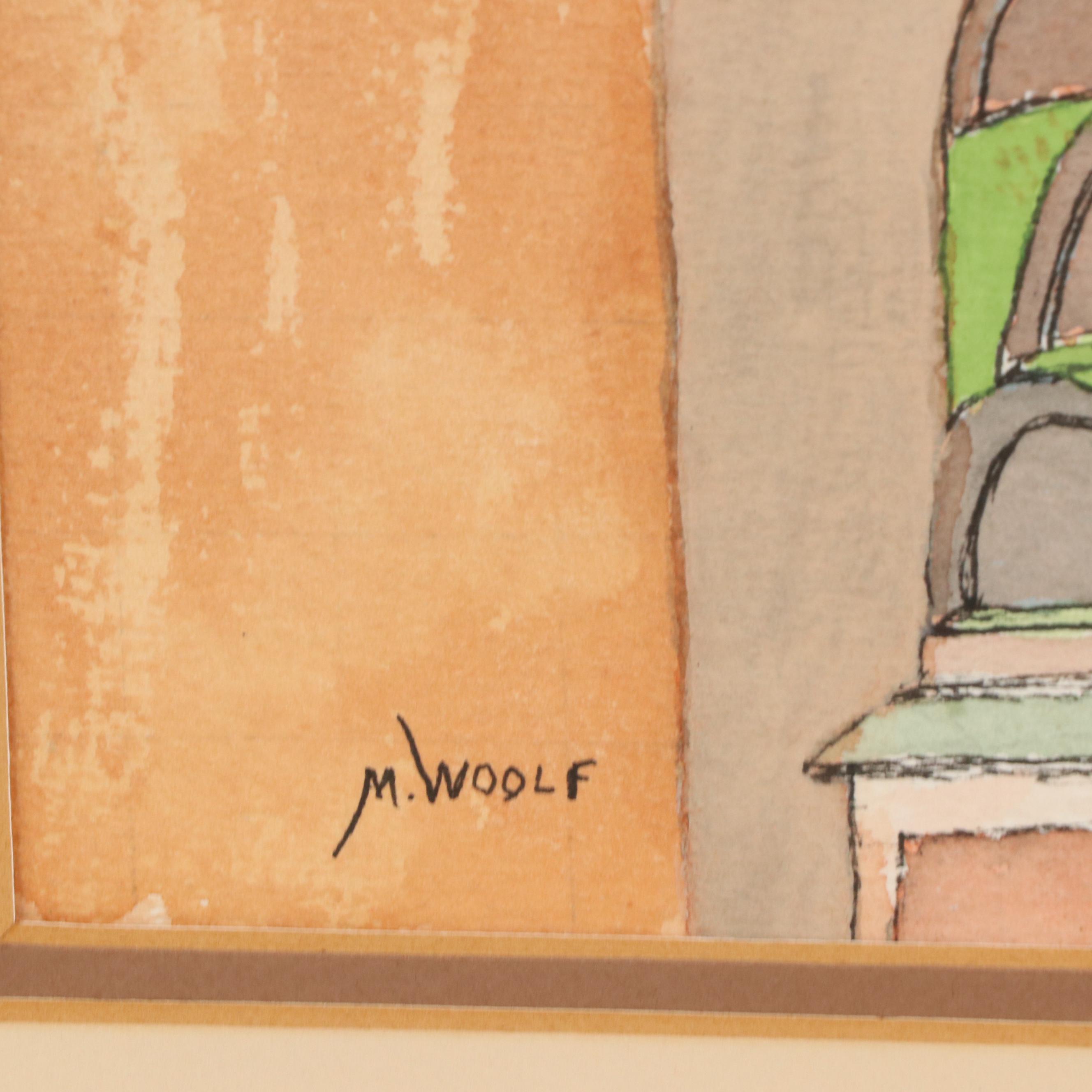 Morton H. Woolf Watercolor Painting of St. Basil's Cathedral