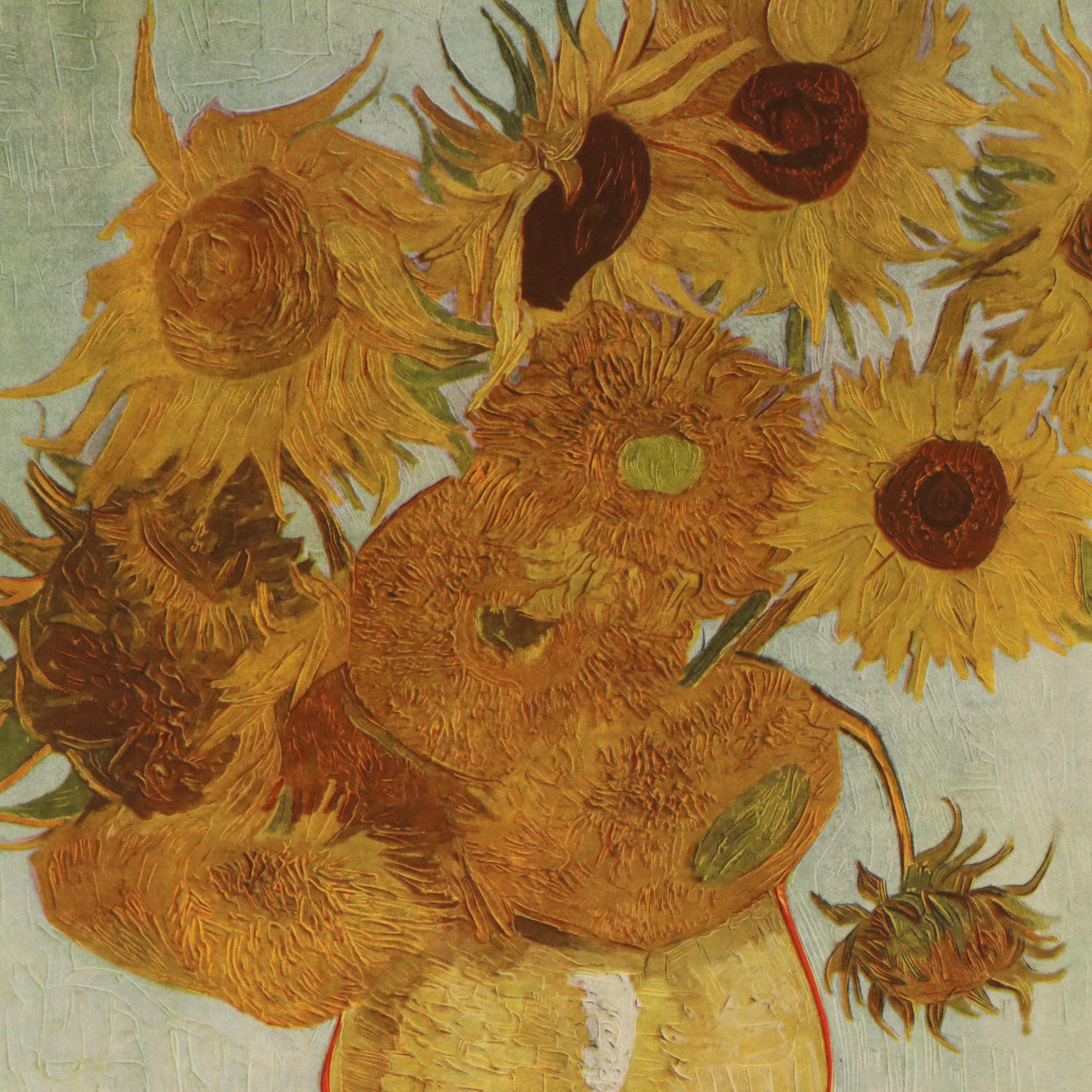 After Vincent Van Gogh Offset Lithographs Including "Sunflowers"