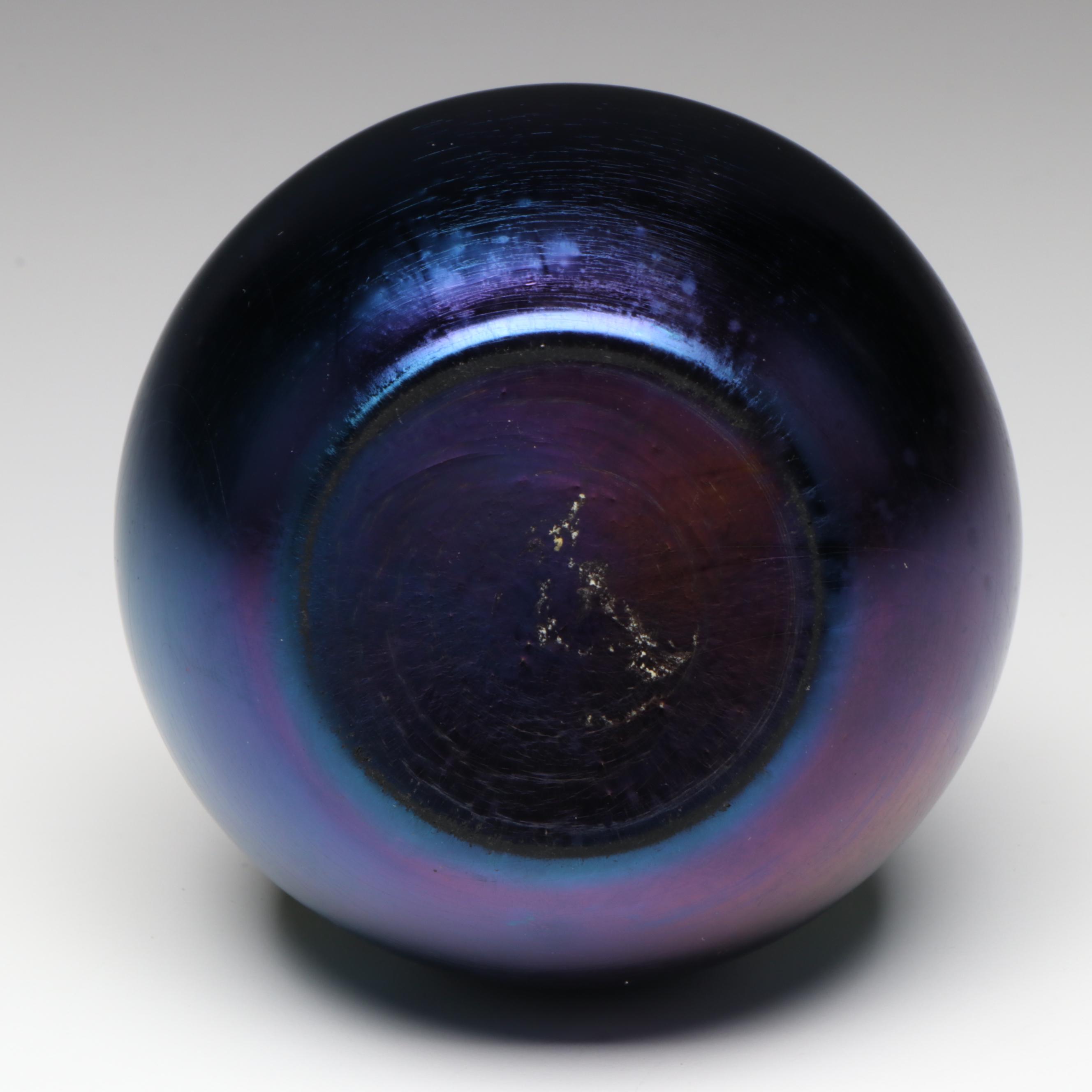 Art Deco Style Iridescent Art Glass Vase, 20th Century