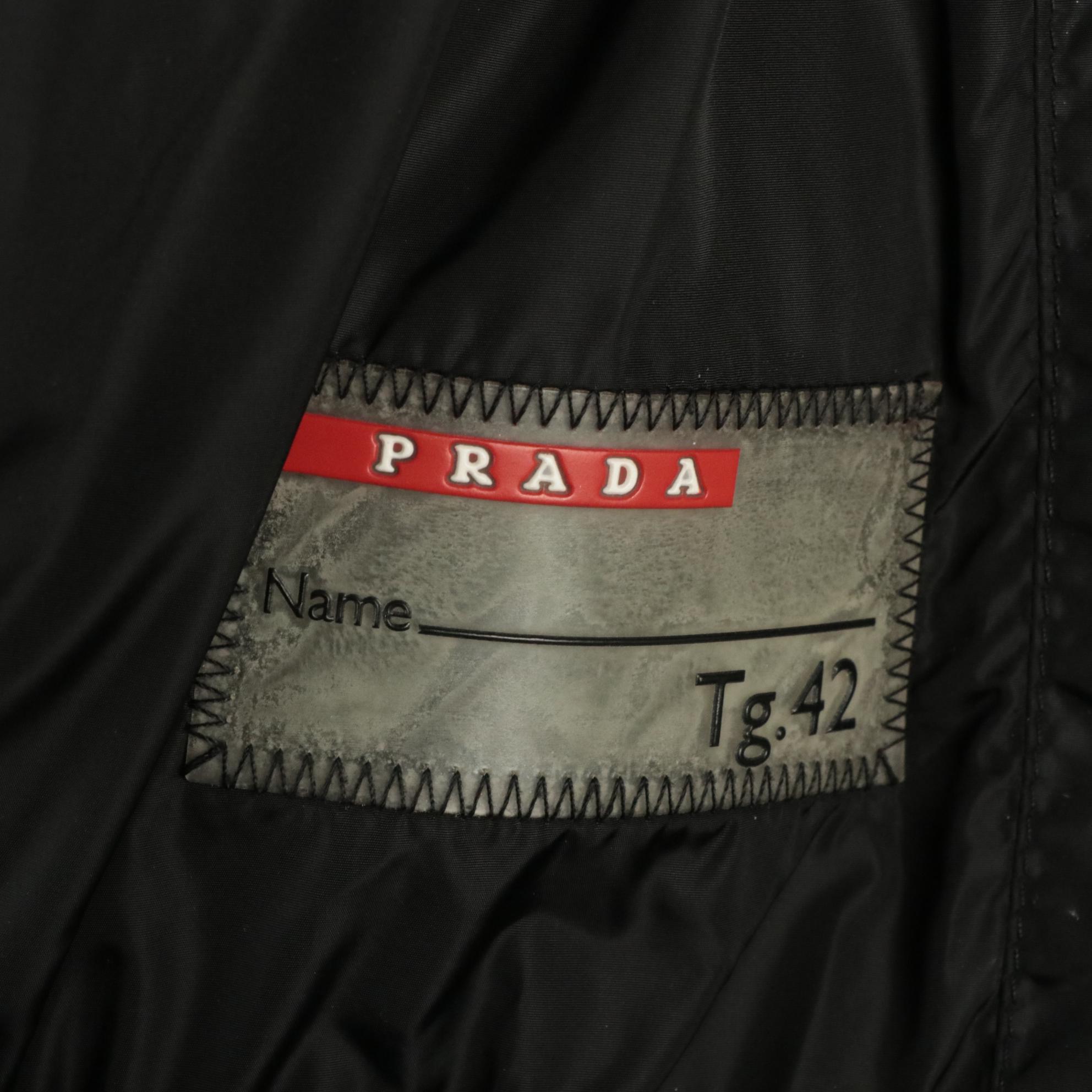 Prada Black Quilted Nylon Puffer Down Jacket with Detachable Hood