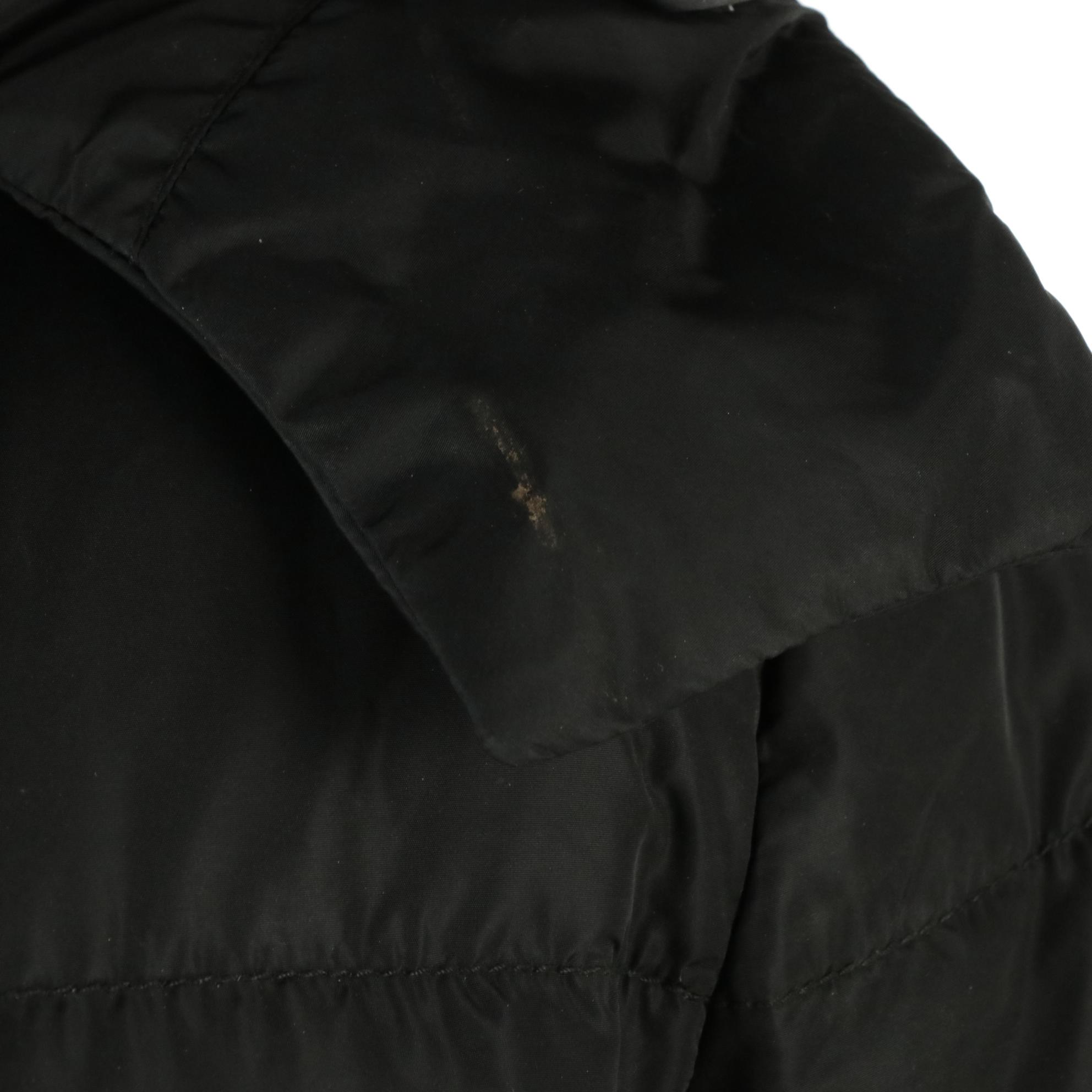 Prada Black Quilted Nylon Puffer Down Jacket with Detachable Hood