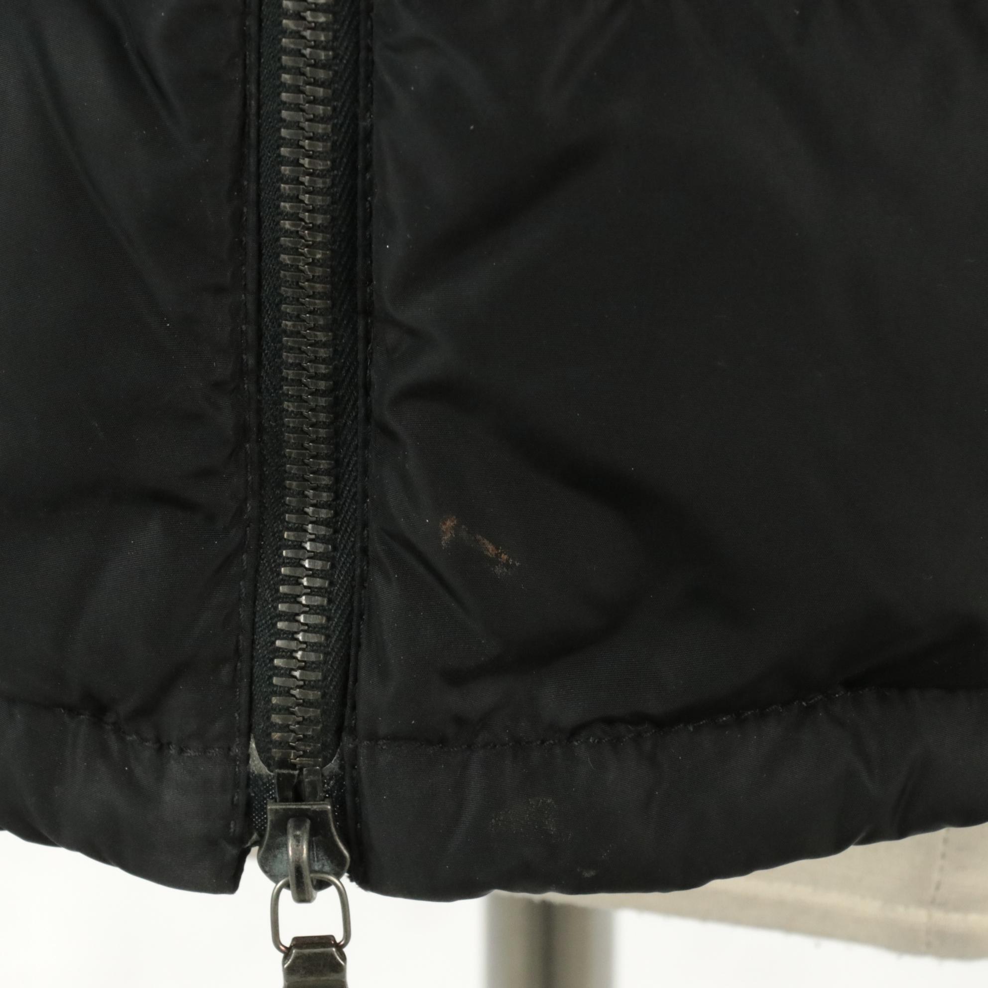 Prada Black Quilted Nylon Puffer Down Jacket with Detachable Hood