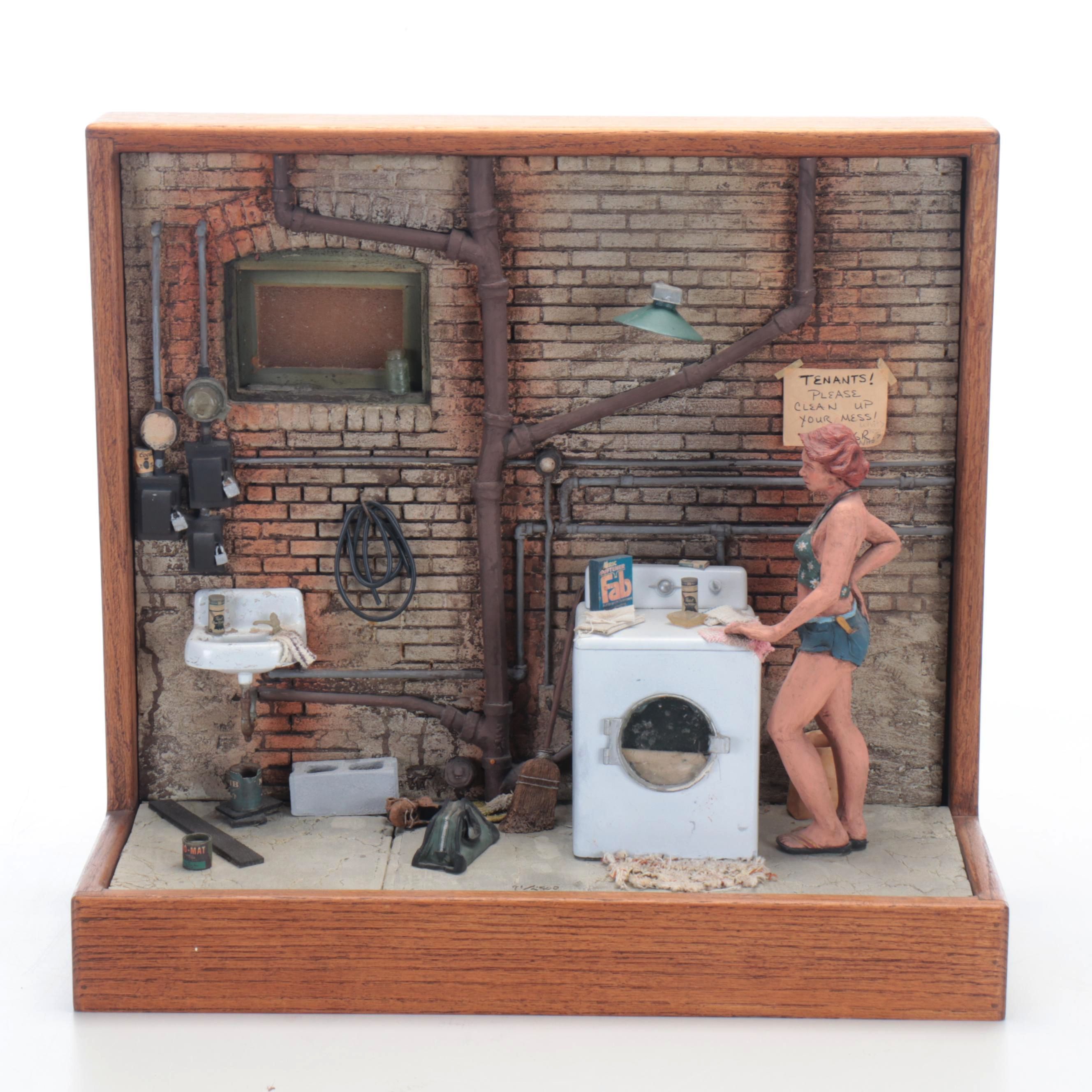 Michael Garman Basement Laundry Room Diorama, 1984