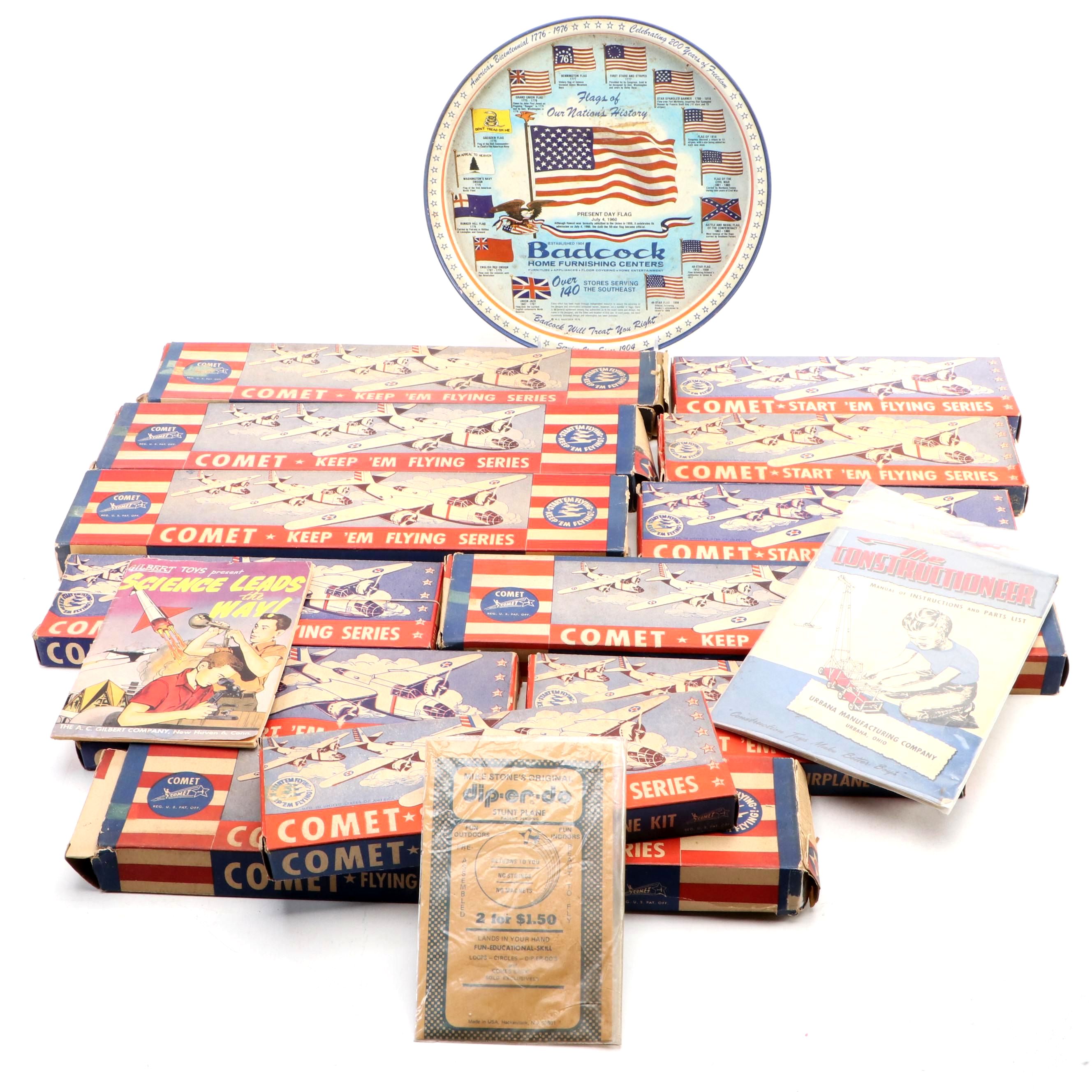 Comet "Supermarine Spitfire," "Phantom Fury" Model Airplane Kits with Brochures