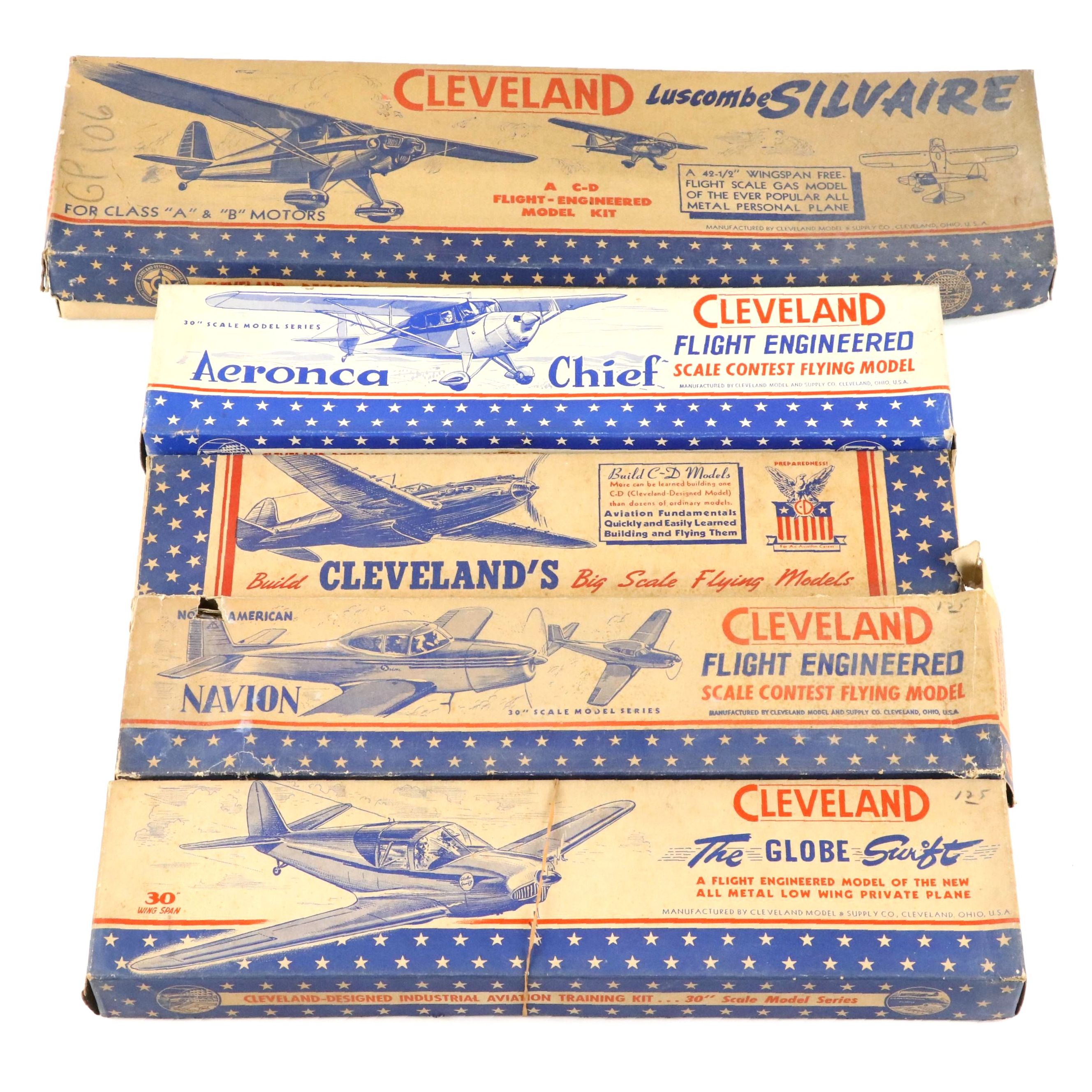 Cleveland "Luscomb Silvaire," "Globe Swift" and More Airplane Model Kits