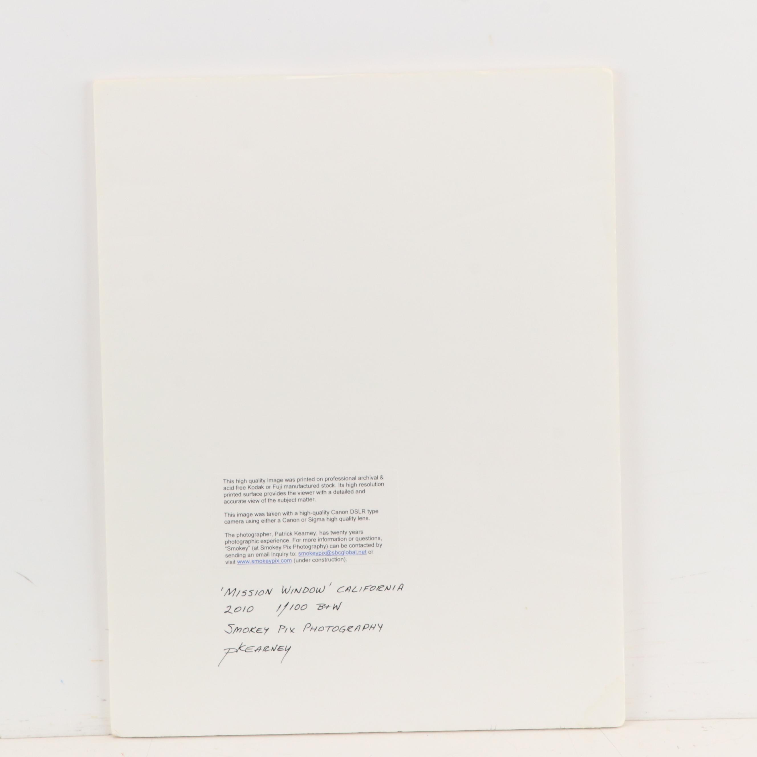 Patrick Kearney Black and White Digital Print "Mission Window," 2010