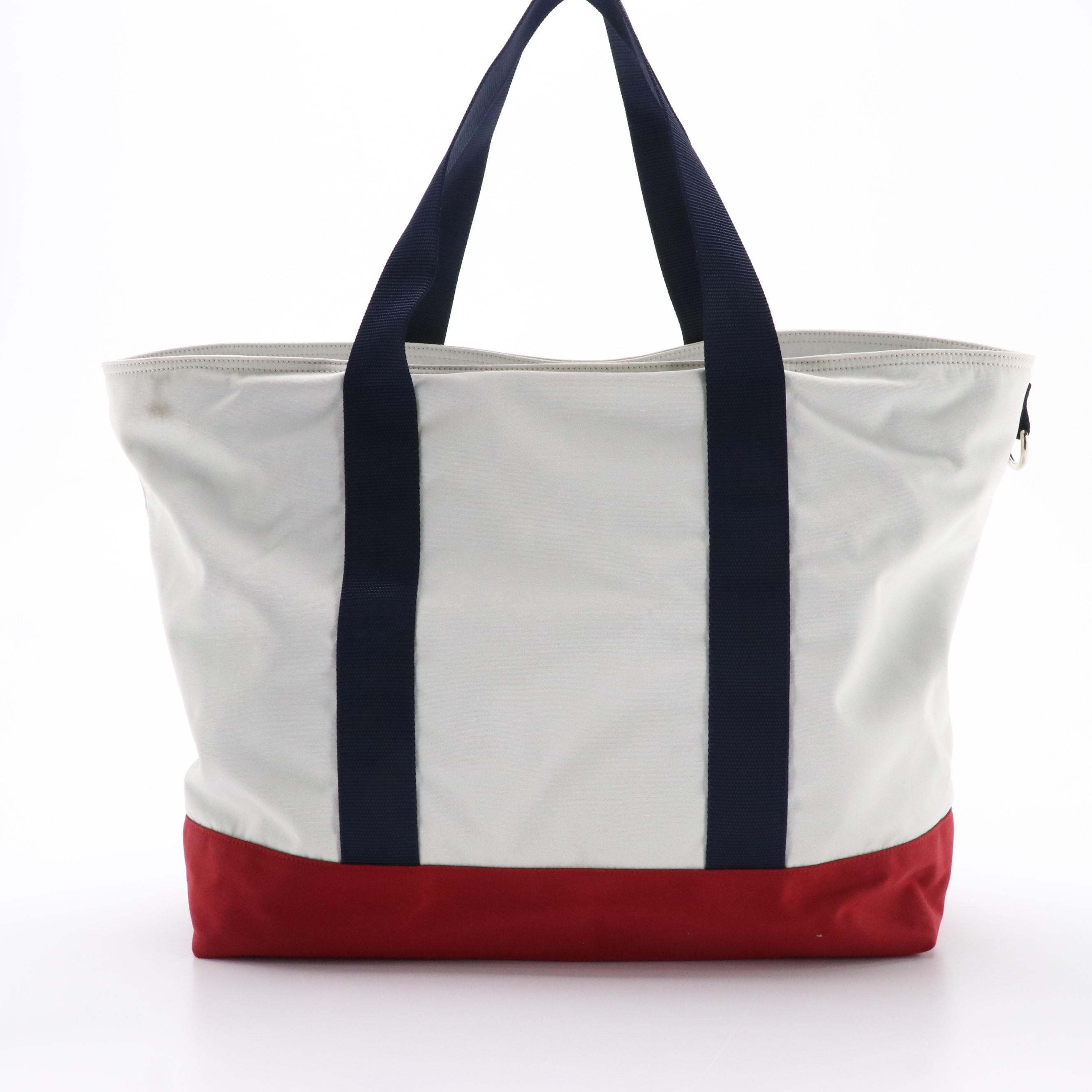 Prada Zip Tote in Colorblock Tessuto Nylon